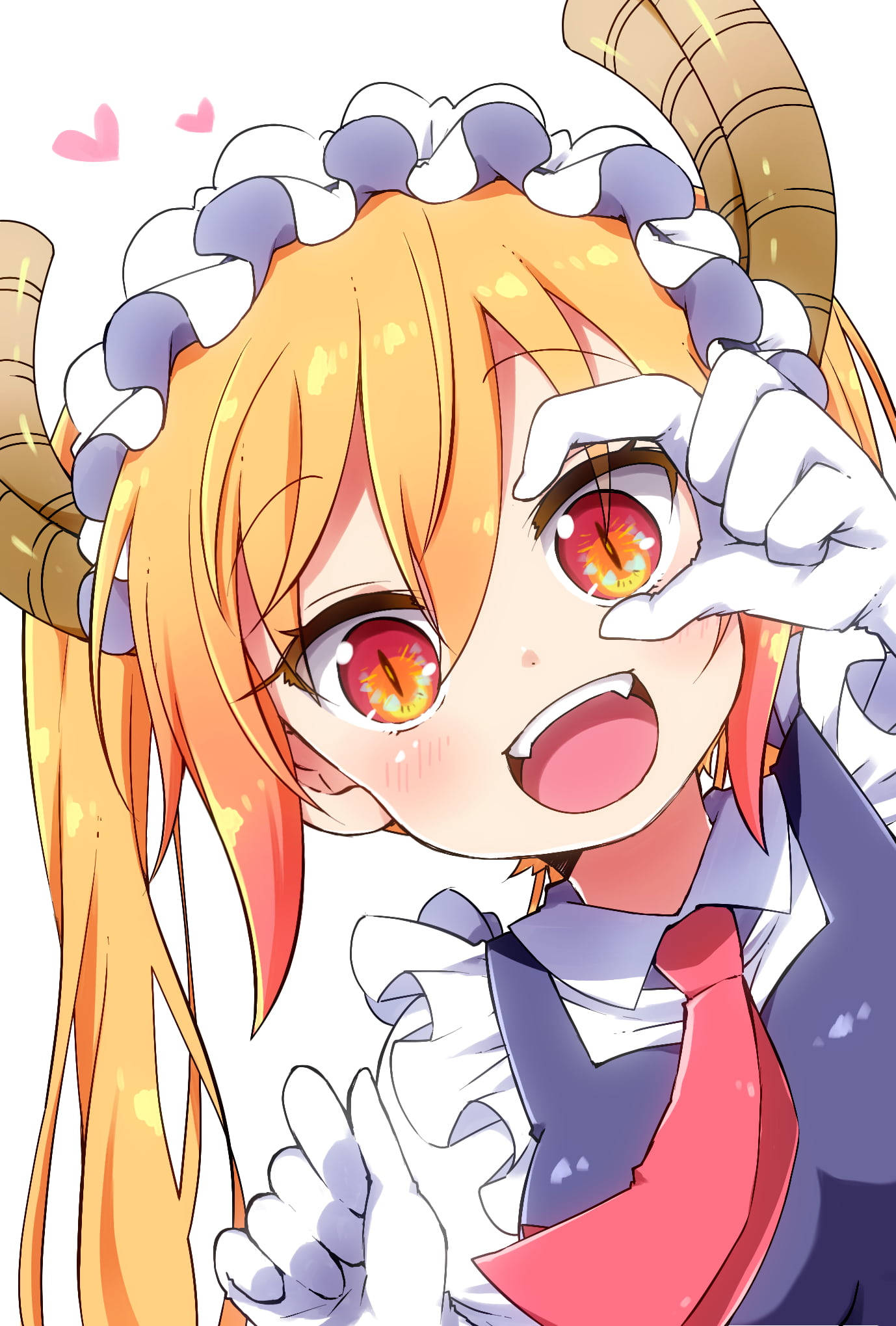 Picha ya Msichana wa Anime Baridi Tohru Joka Picha ya Ukuta