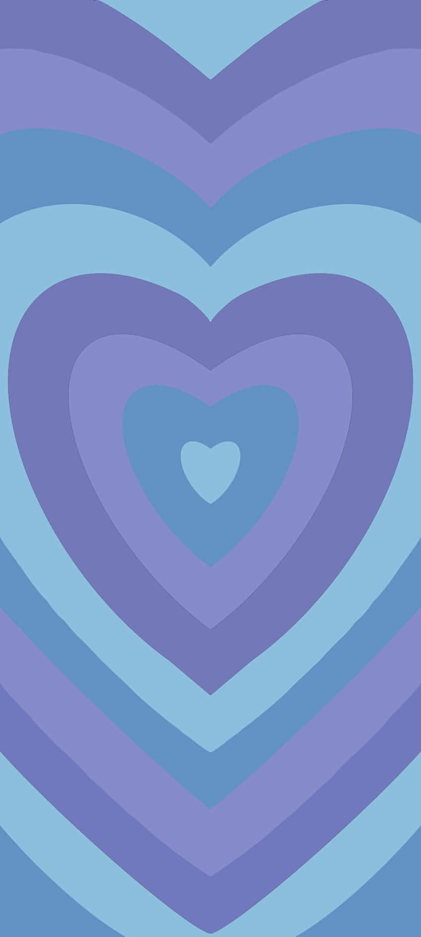 Concentric Blue Heart PFP Picha ya Ukuta