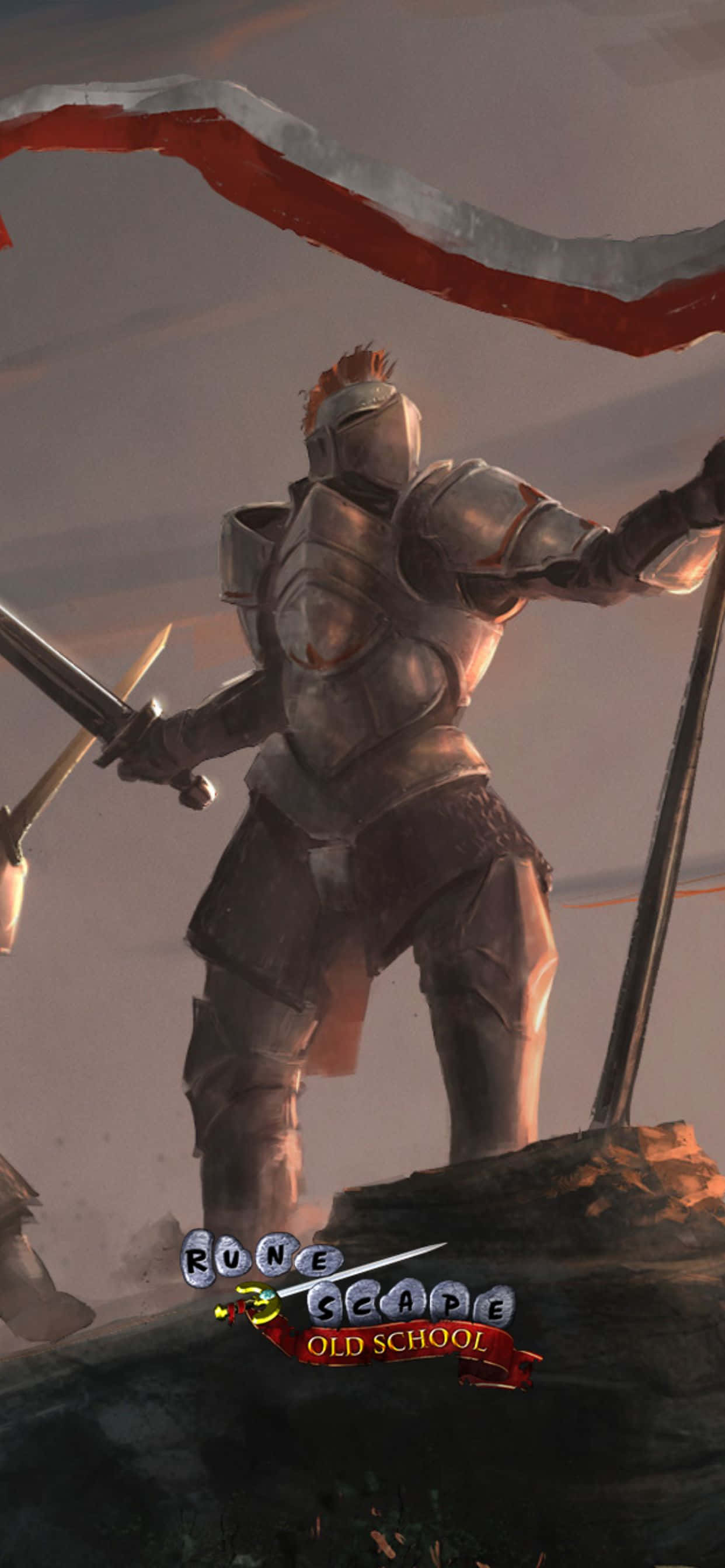 Portrait Warrior iPhone Xs Max Runescape Oldschool Background Picha ya Ukuta