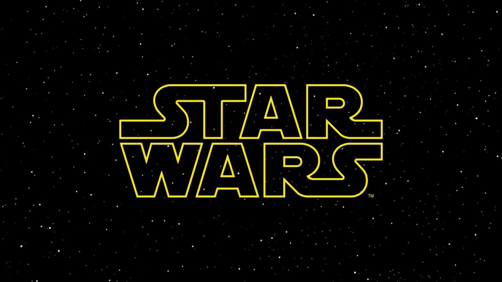Picha ya Nembo ya Star Wars kwenye Anga yenye Nyota Picha ya Ukuta