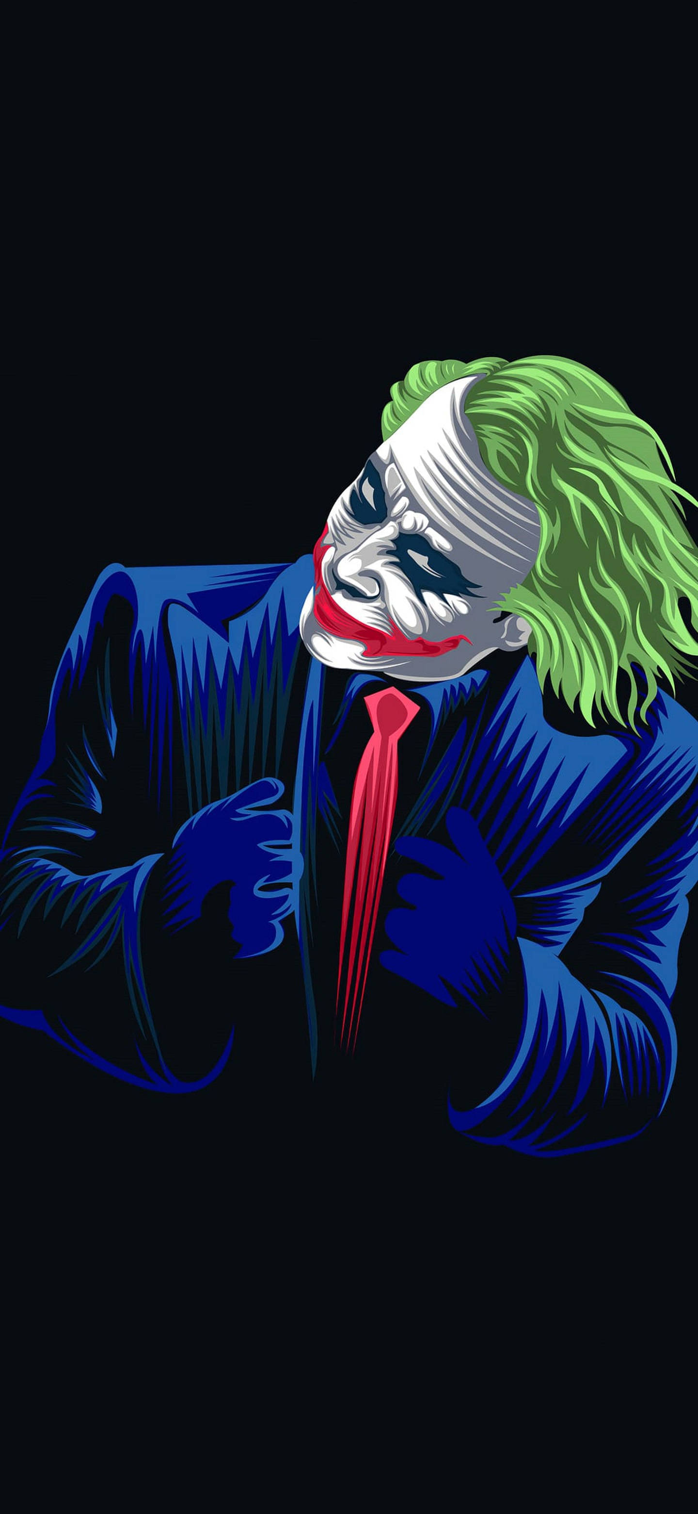 Joker Ledger Neon Portrait Picha ya Ukuta