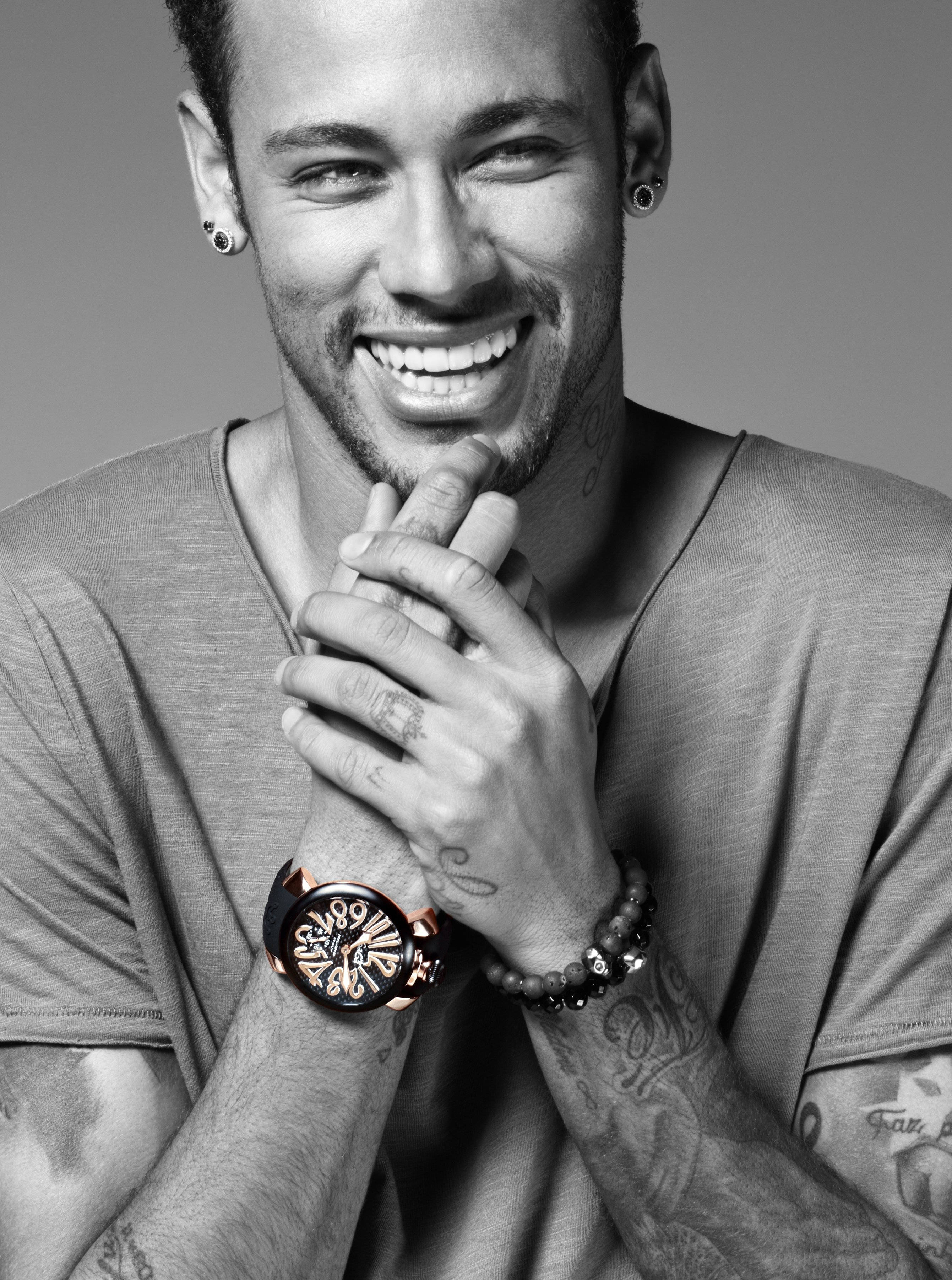 Picha ya Neymar Jr Kijivujivu Inayovutia Picha ya Ukuta