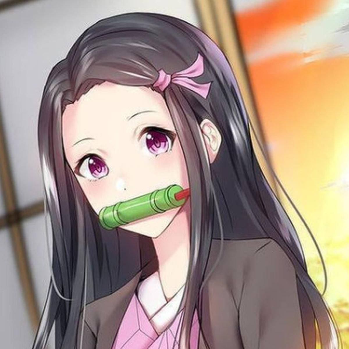 Picha ya Nezuko ya Demon Slayer yenye Uhamasishaji Picha ya Ukuta