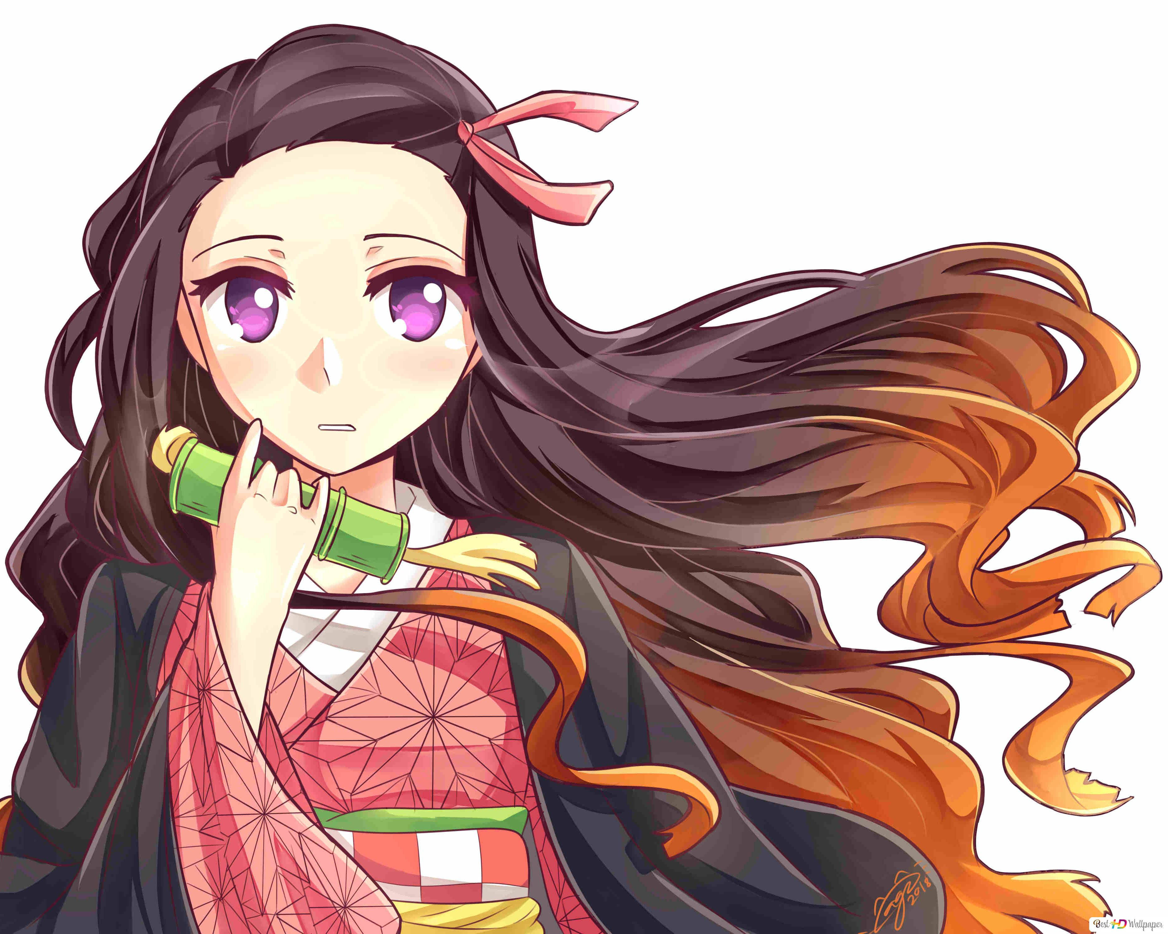 Picha ya Nezuko wa Demon Slayer Picha ya Ukuta