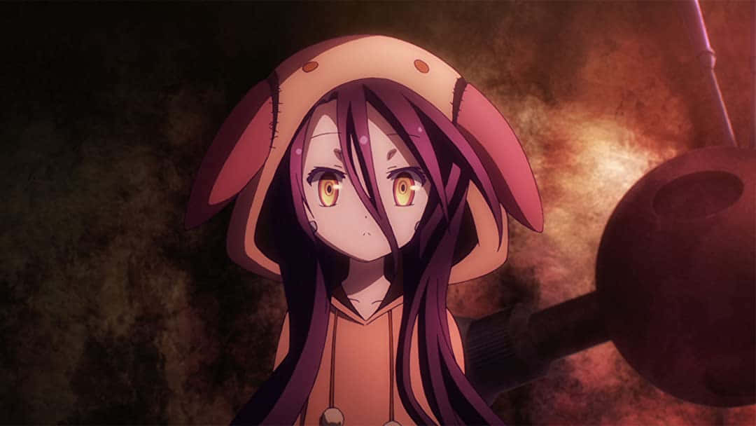 Picha ya No Game No Life Schwi Amevaa Hoodie Picha ya Ukuta