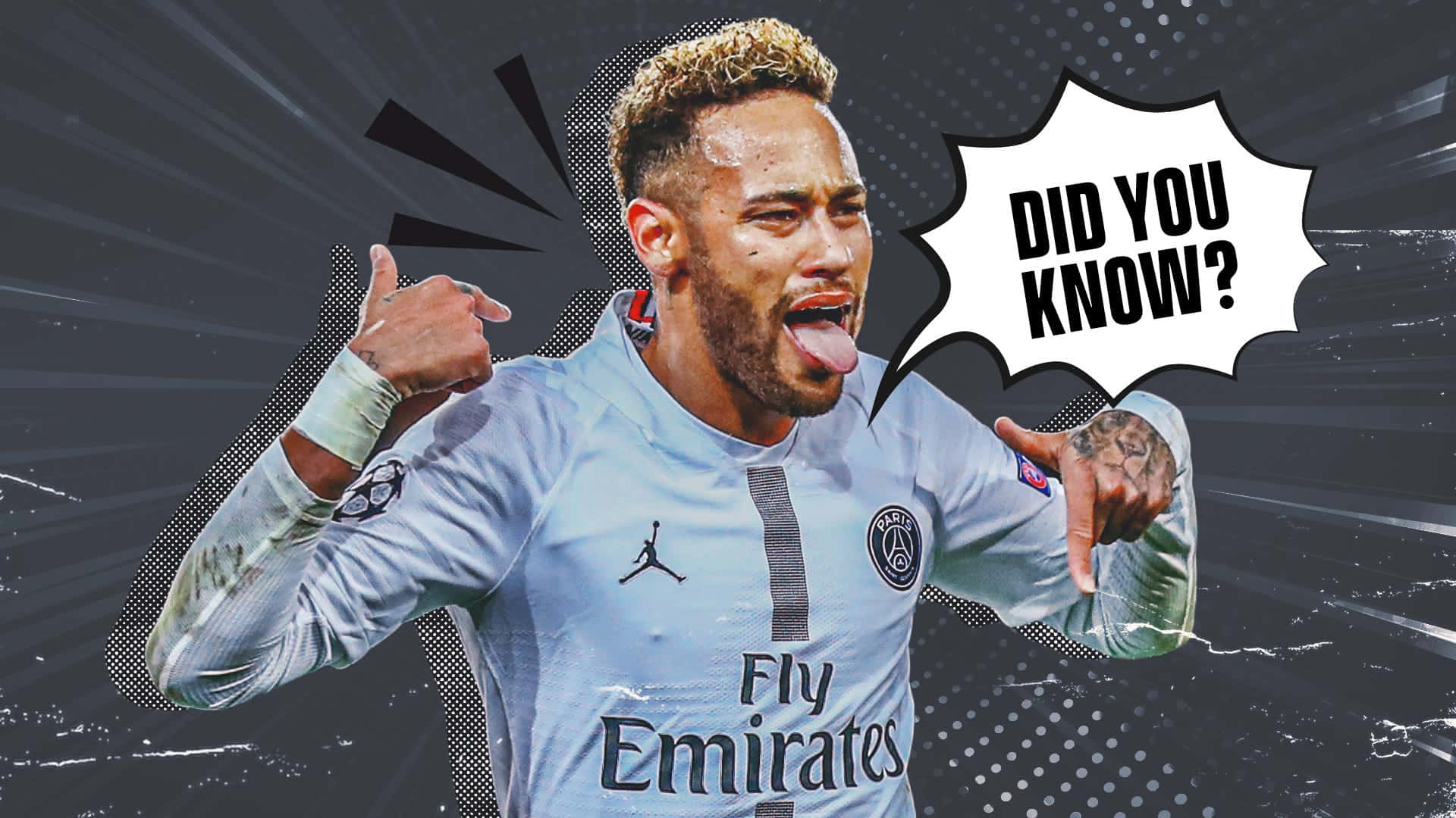 Picha ya Nyota wa Soka wa Brazil Neymar Akicheza Picha ya Ukuta
