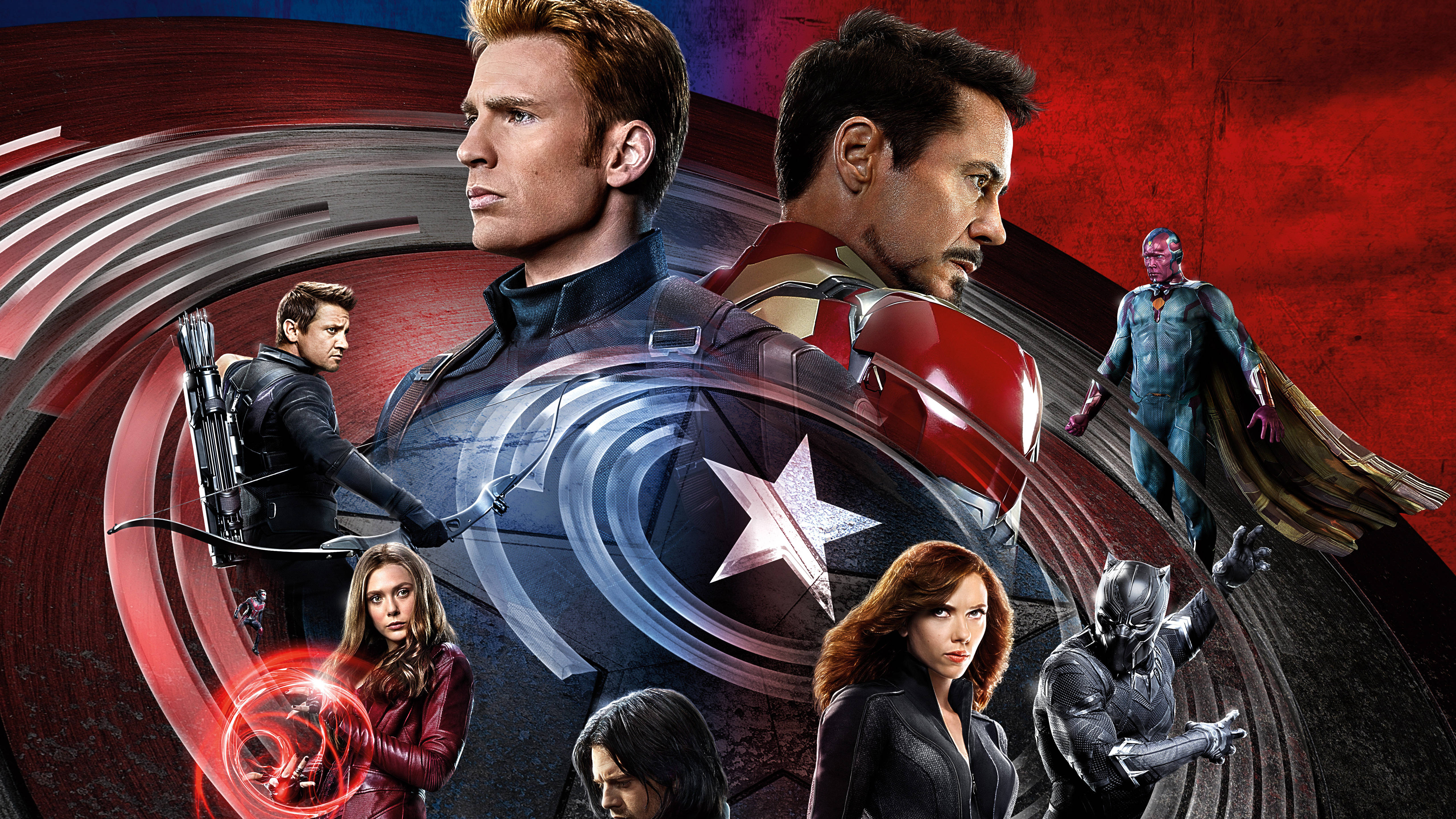 Picha ya Nyuma kwa Nyuma ya Captain America Civil War Picha ya Ukuta