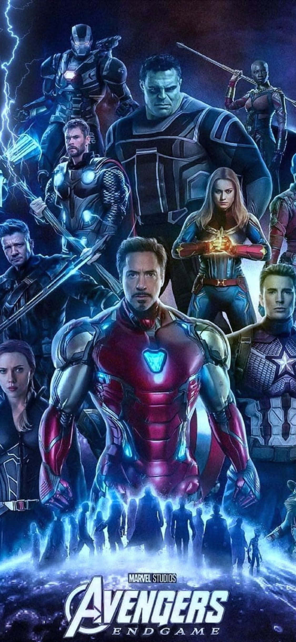 Picha ya Nyuma ya Filamu ya Avengers Endgame ya iPhone XS Picha ya Ukuta