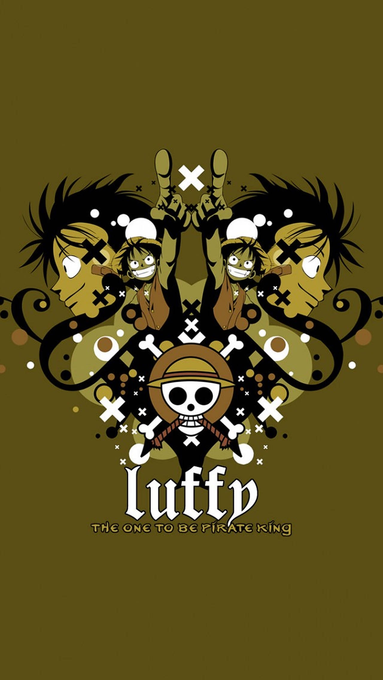 Picha ya One Piece Luffy Kijani ya iPhone Picha ya Ukuta