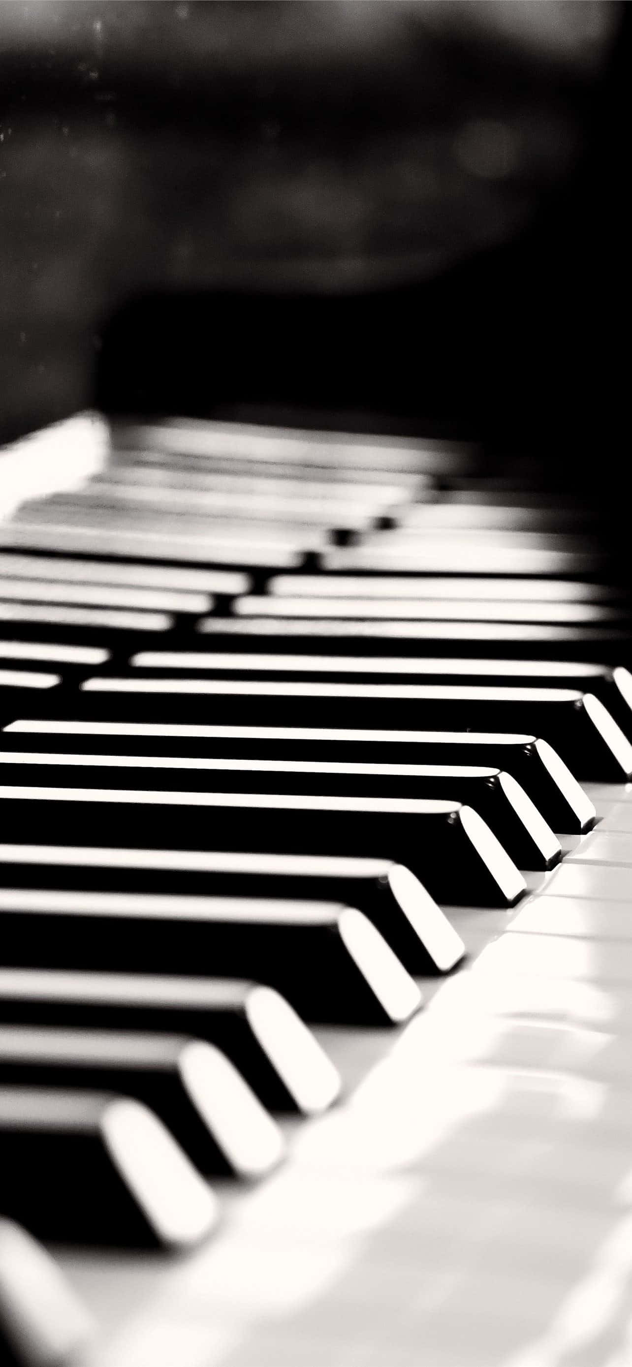Picha ya Piano ya Sauti ya Muziki Nyeusi na Nyeupe Picha ya Ukuta