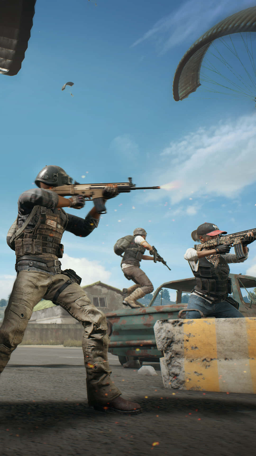 Picha ya Pixel 3 ya Wachezaji wa Playerunknown's Battlegrounds Katikati ya Mchezo Picha ya Ukuta