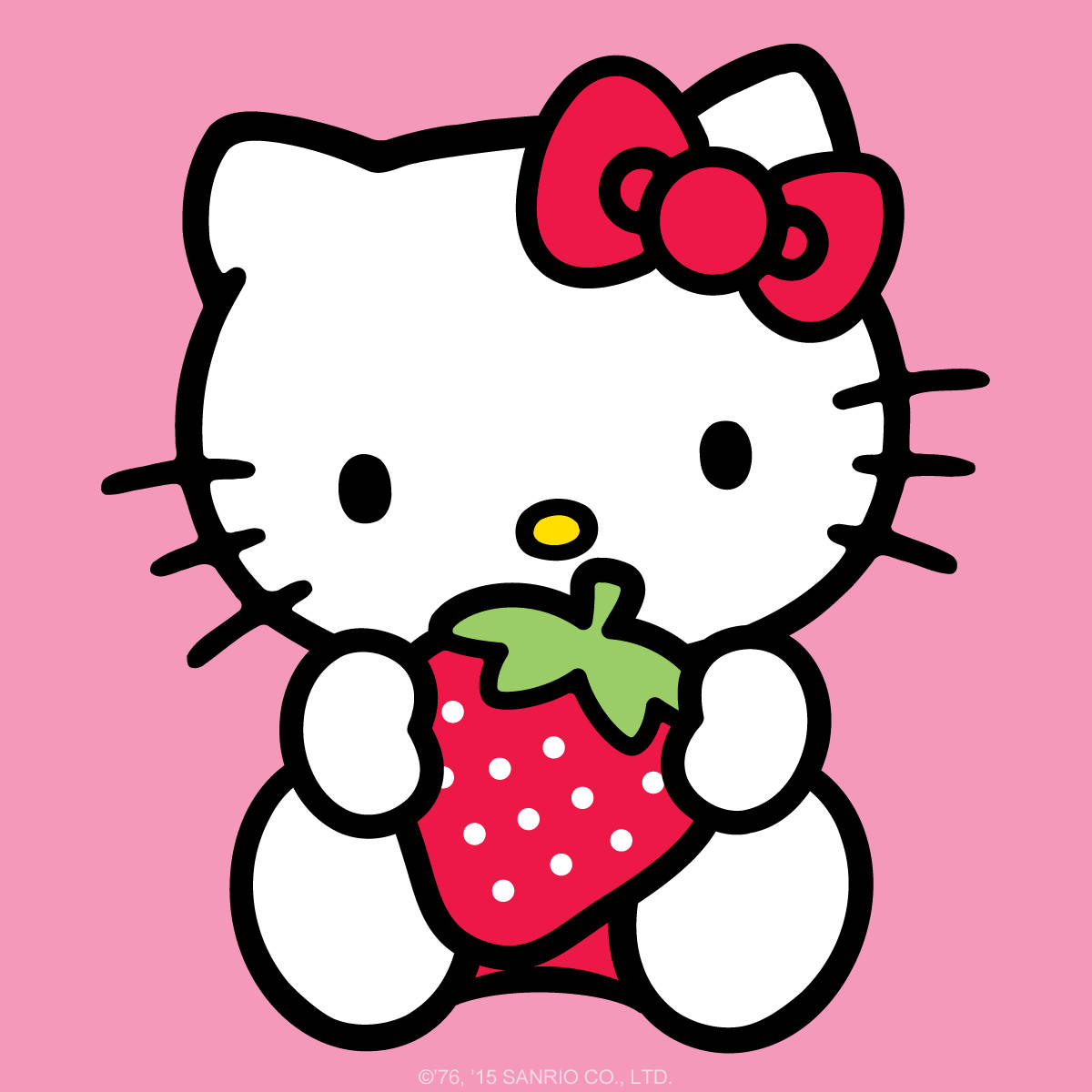 Picha ya Profaili ya Hello Kitty Katuni ya Stroberi Picha ya Ukuta