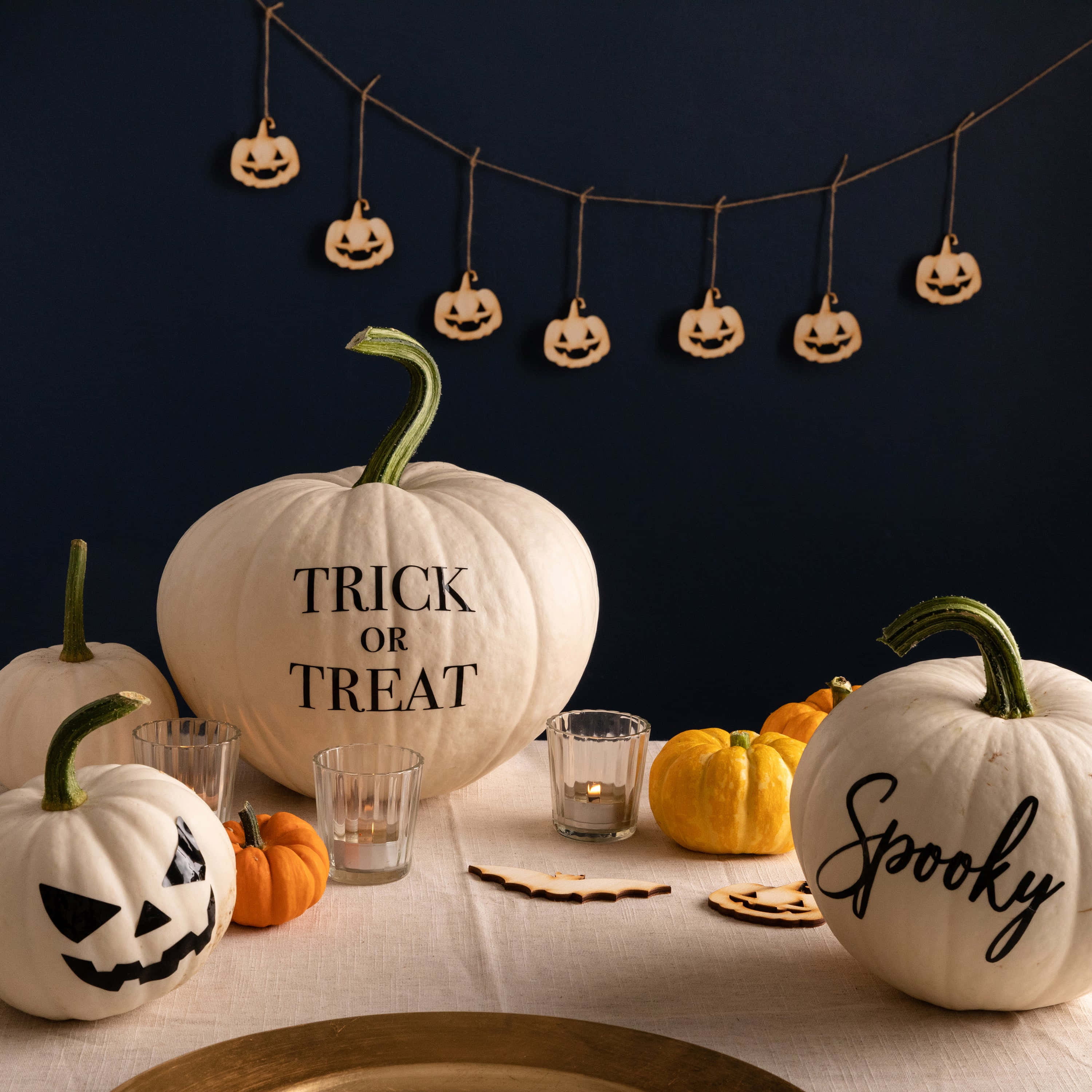 Picha ya Pumkin ya Halloween ya Rangi ya Kifaranga na Mwoneko Picha ya Ukuta