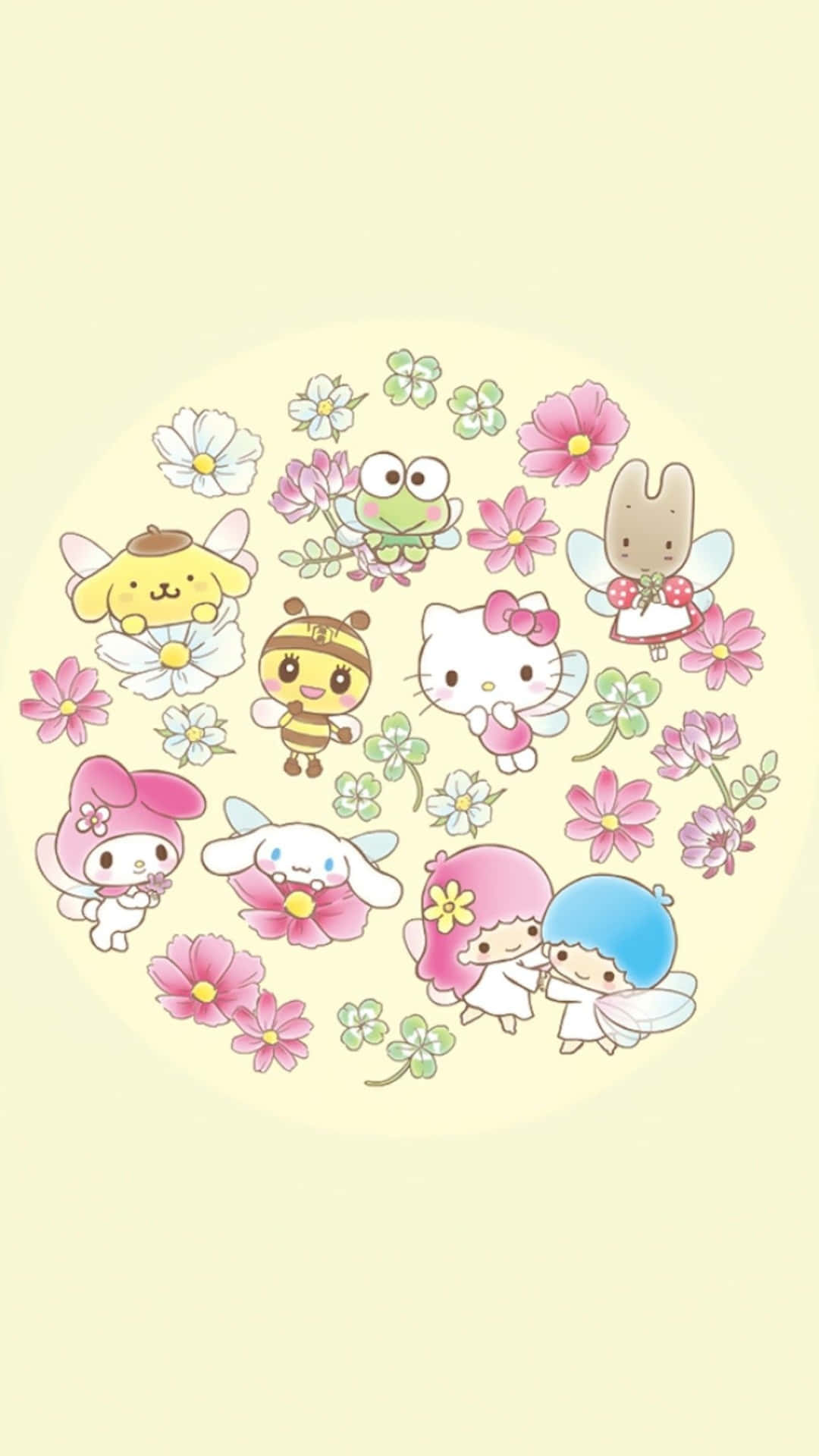 Picha ya Sanrio ya Maua Picha ya Ukuta