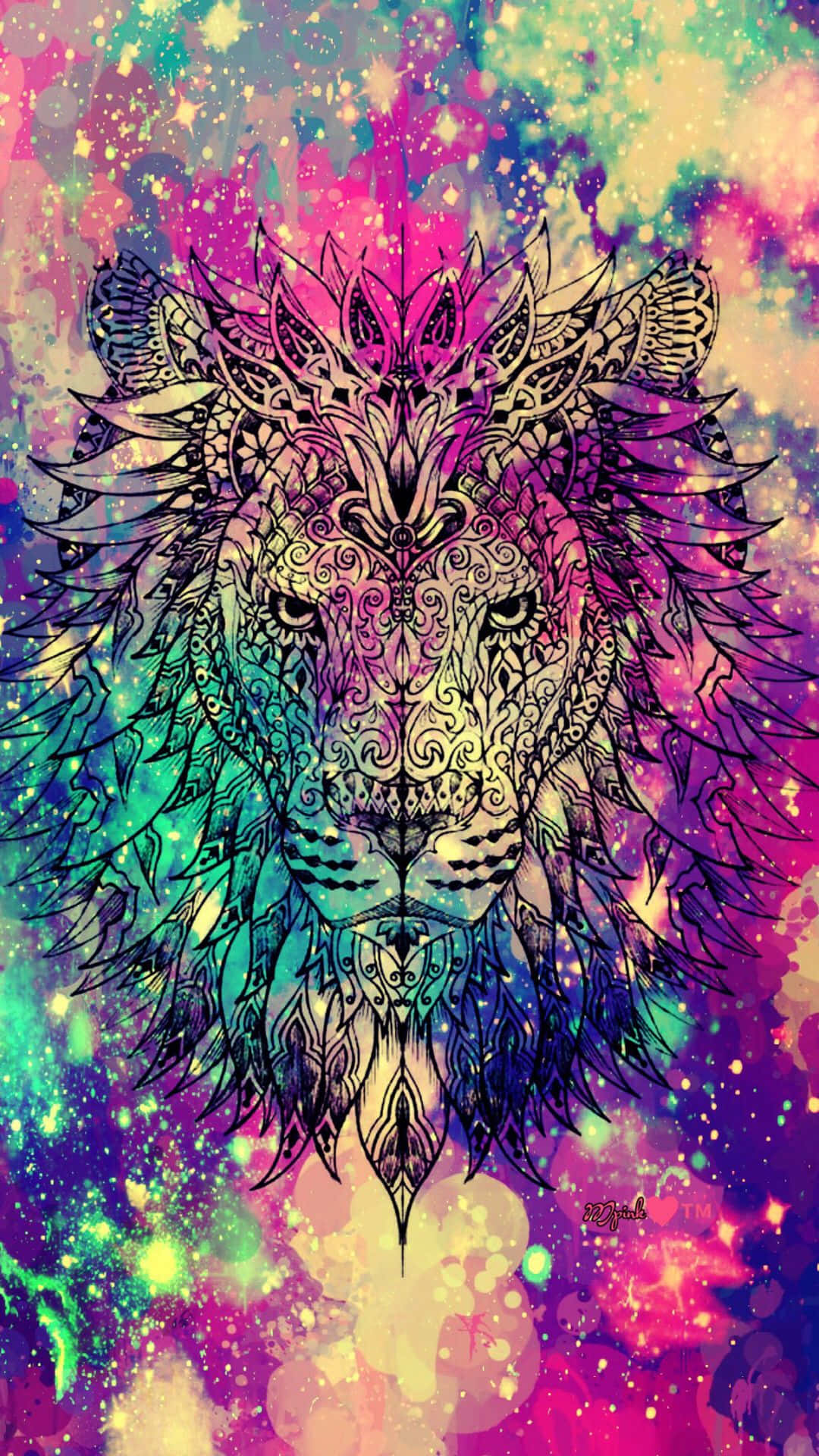 Picha ya Simba wa Galaxy Picha ya Ukuta
