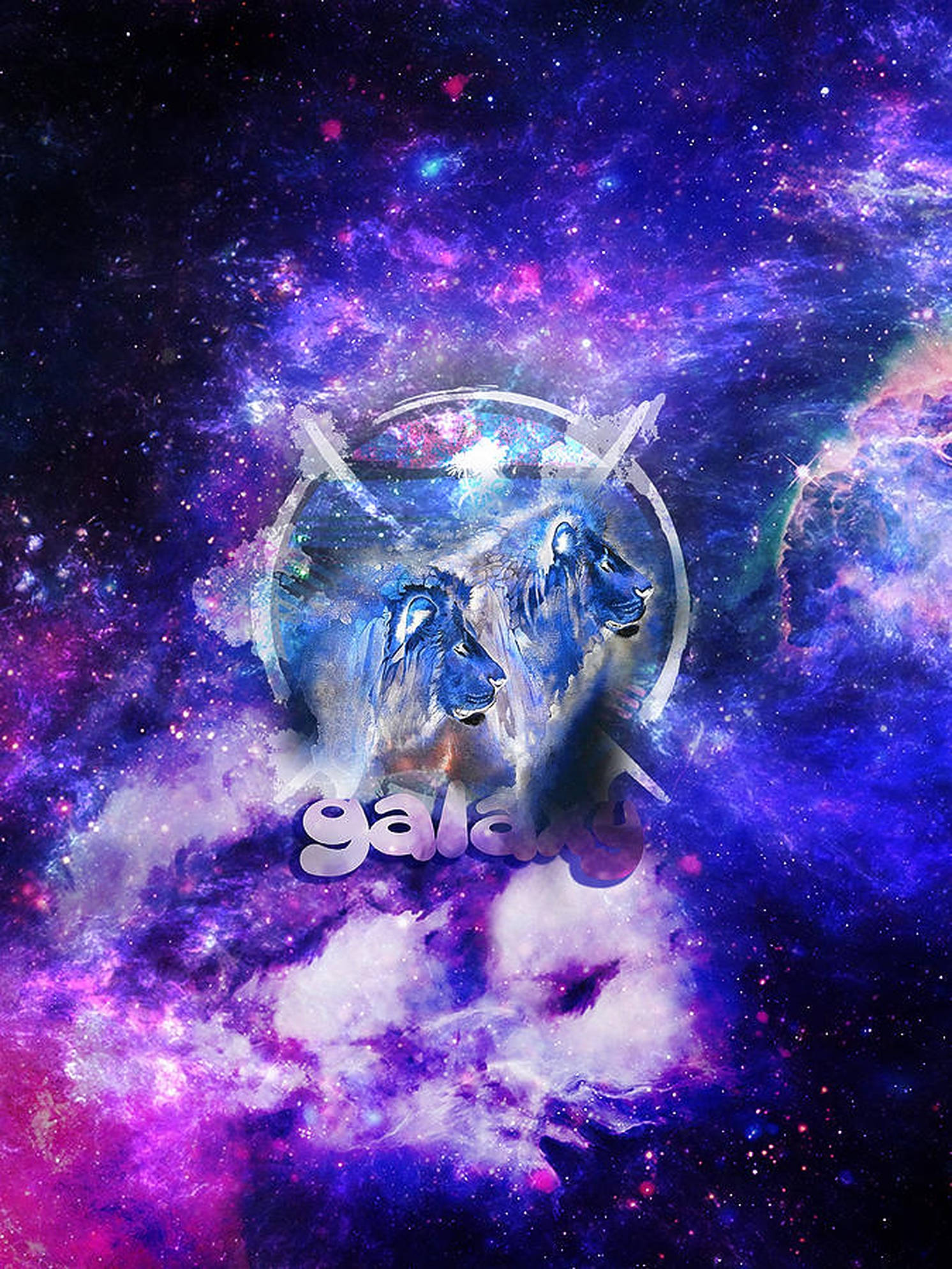 Picha ya Simba wa Galaxy Picha ya Ukuta
