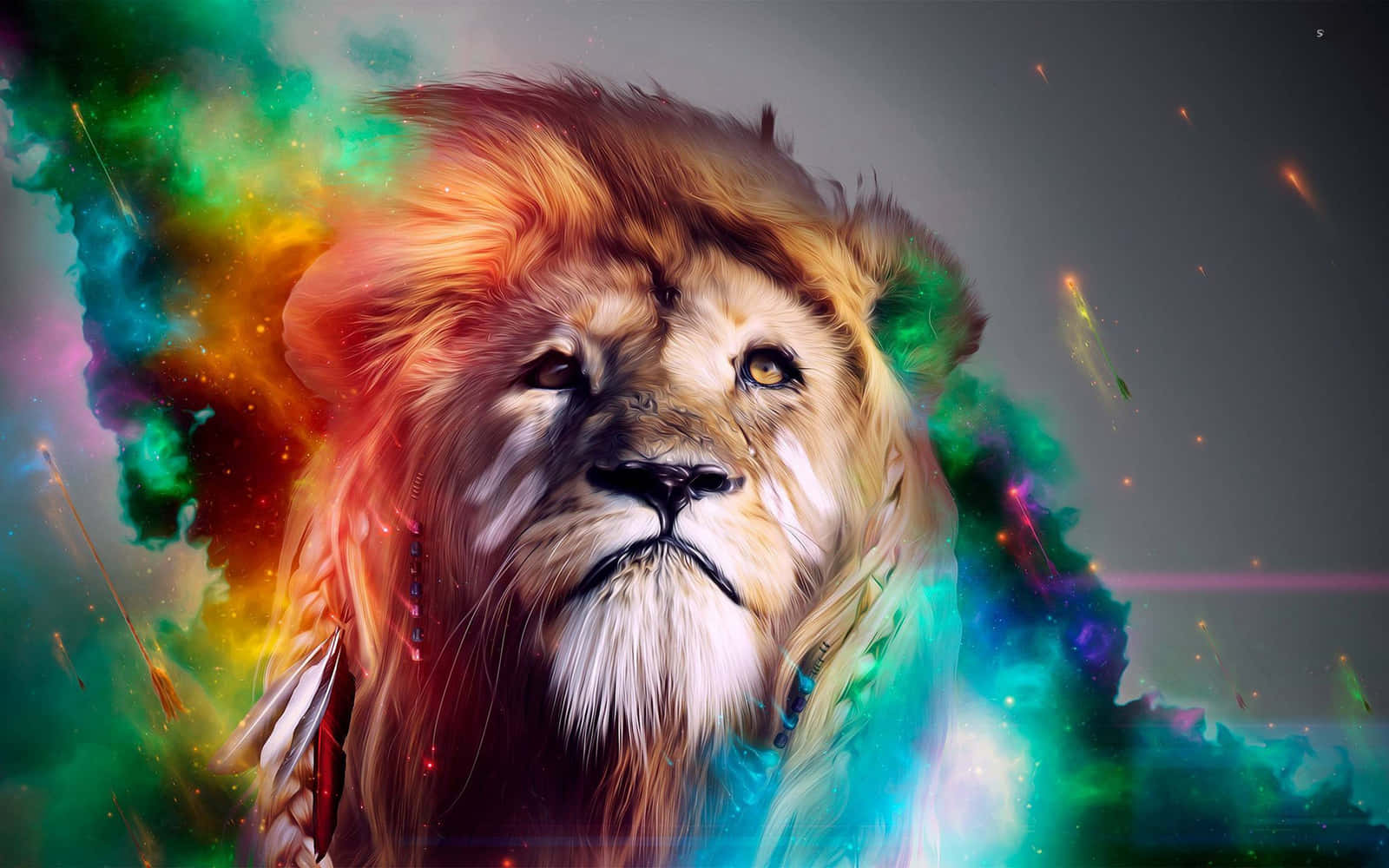 Picha ya Simba wa Galaxy Picha ya Ukuta