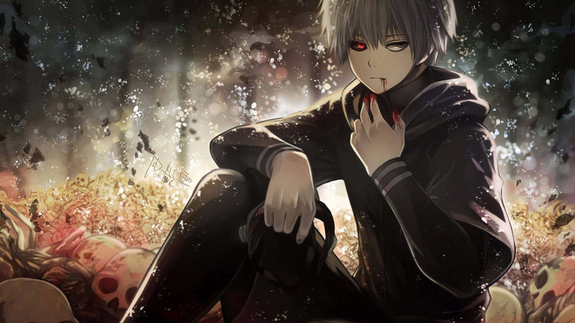 Picha ya Skulls Kaneki Picha ya Ukuta
