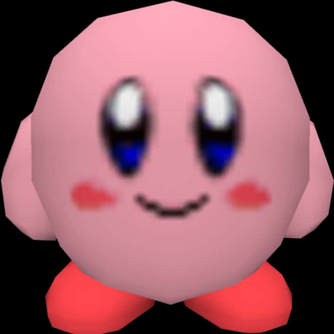 Picha ya Tabia ya Kirby ya Rangi ya Pinki Picha ya Ukuta