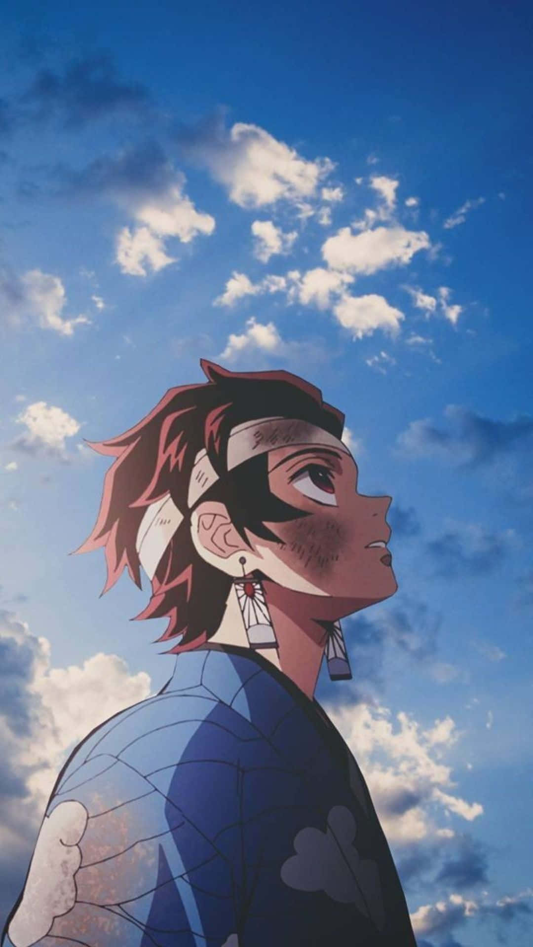 Picha ya Tanjiro yenye Mtindo wa Anime Picha ya Ukuta
