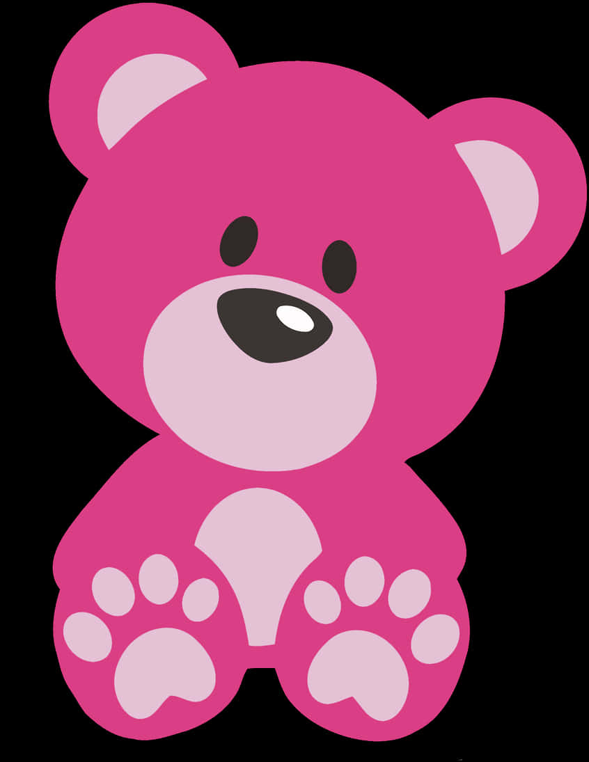 Picha ya Teddy Bear ya Pink Picha ya Ukuta