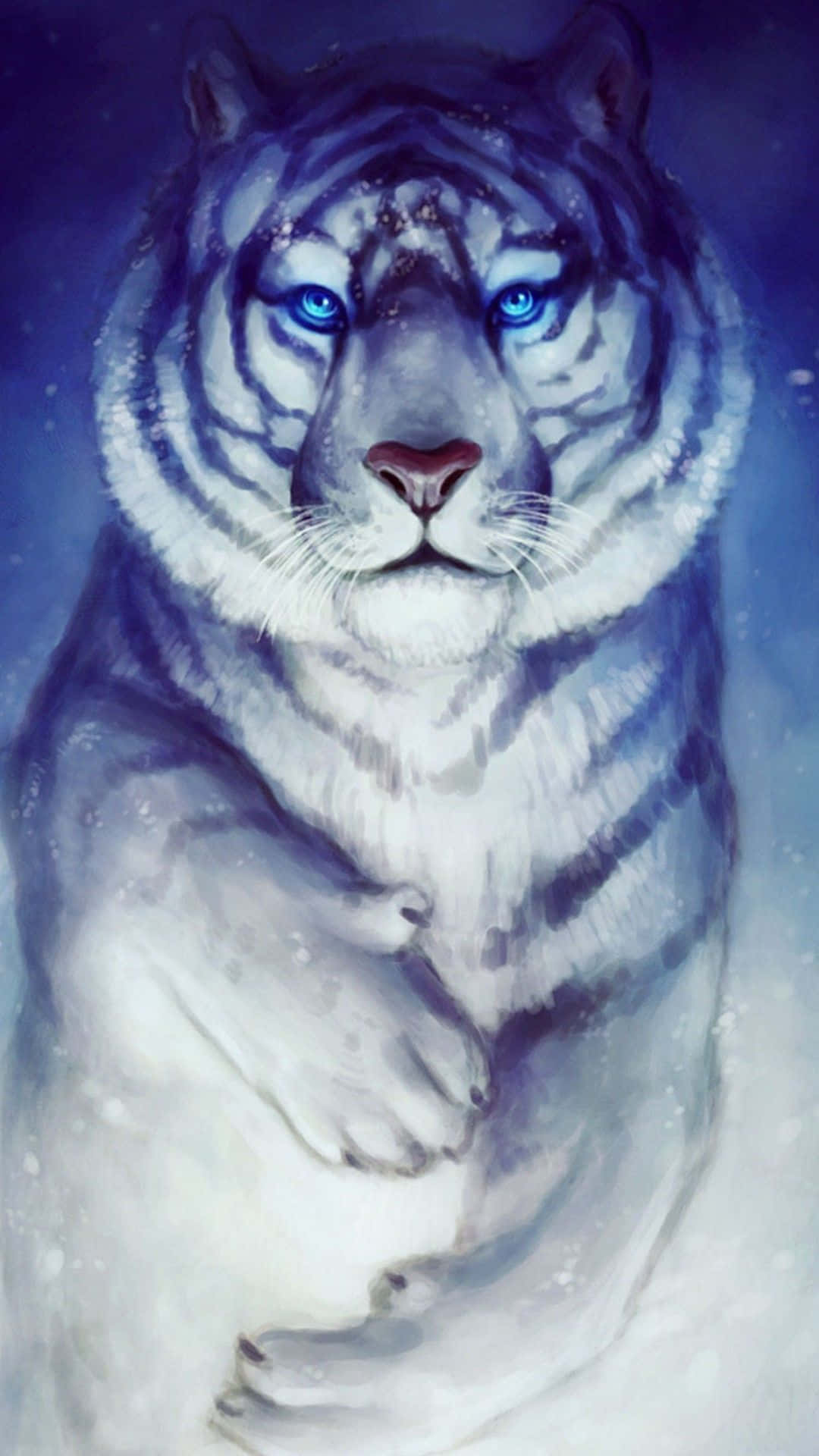 Picha ya Tiger Mrembo Sanaa Baridi Picha ya Ukuta