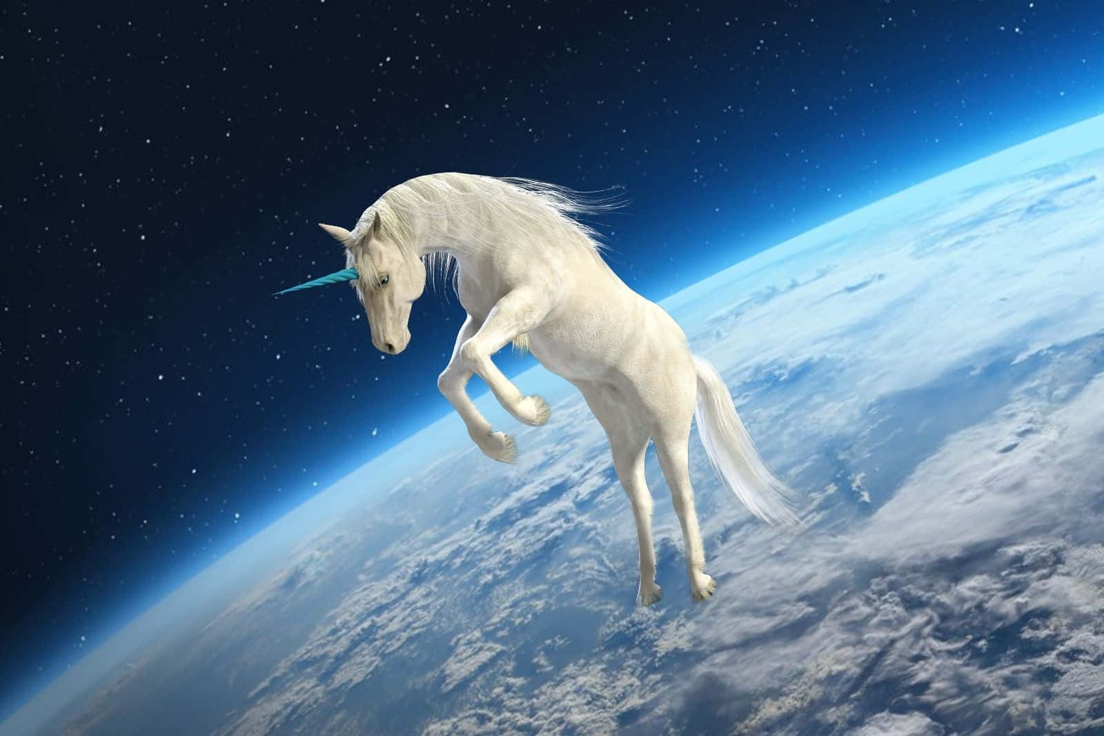 Picha ya Unicorn Angani Picha ya Ukuta
