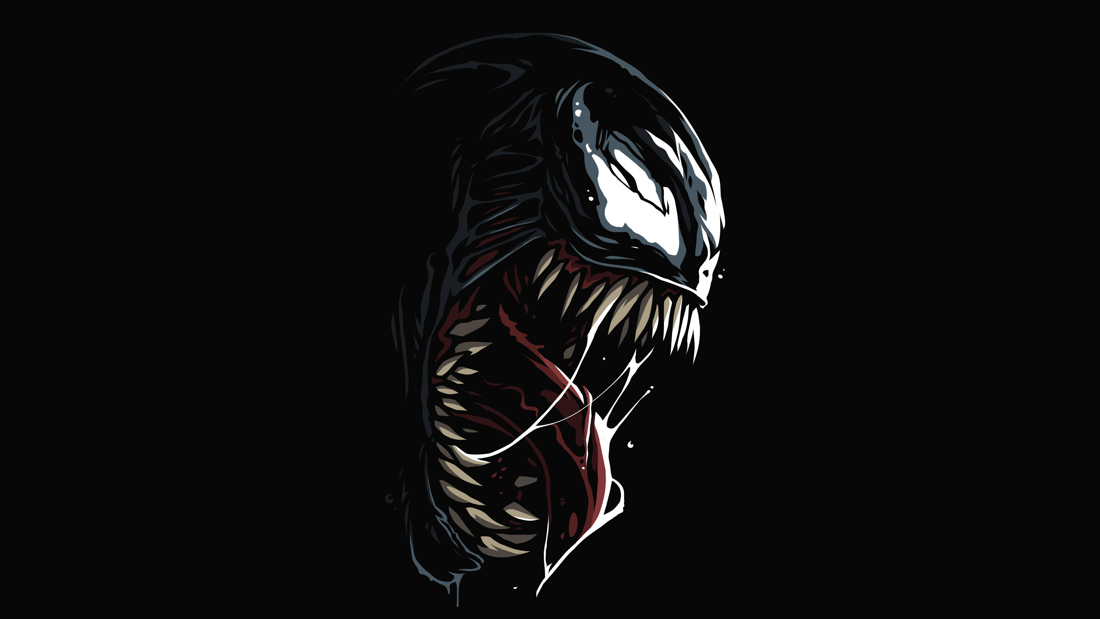 Picha ya Venom ya 4K Ultra HD yenye Giza Picha ya Ukuta