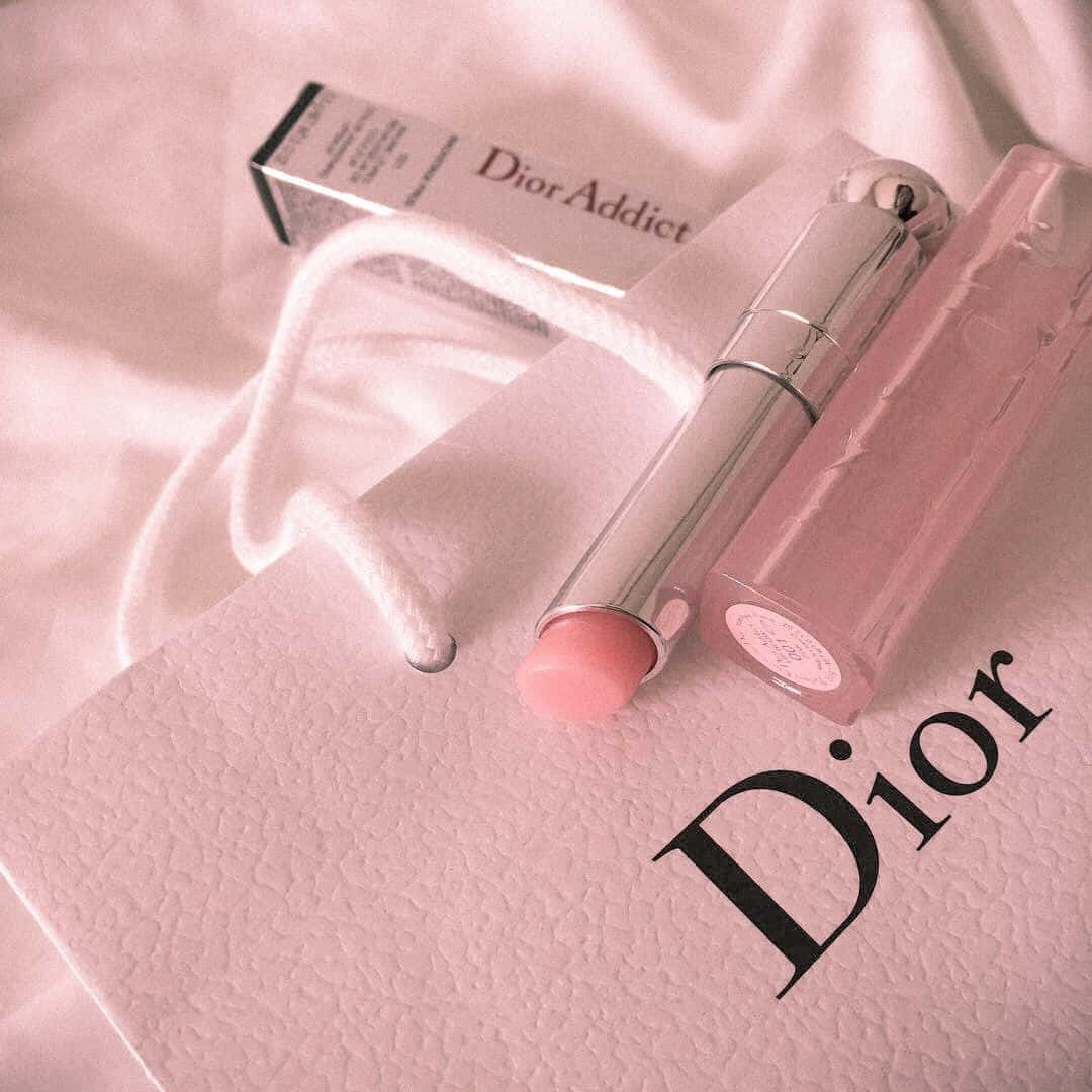 Picha ya Vipodozi vya Dior ya Rangi ya Waridi na Urembo Picha ya Ukuta