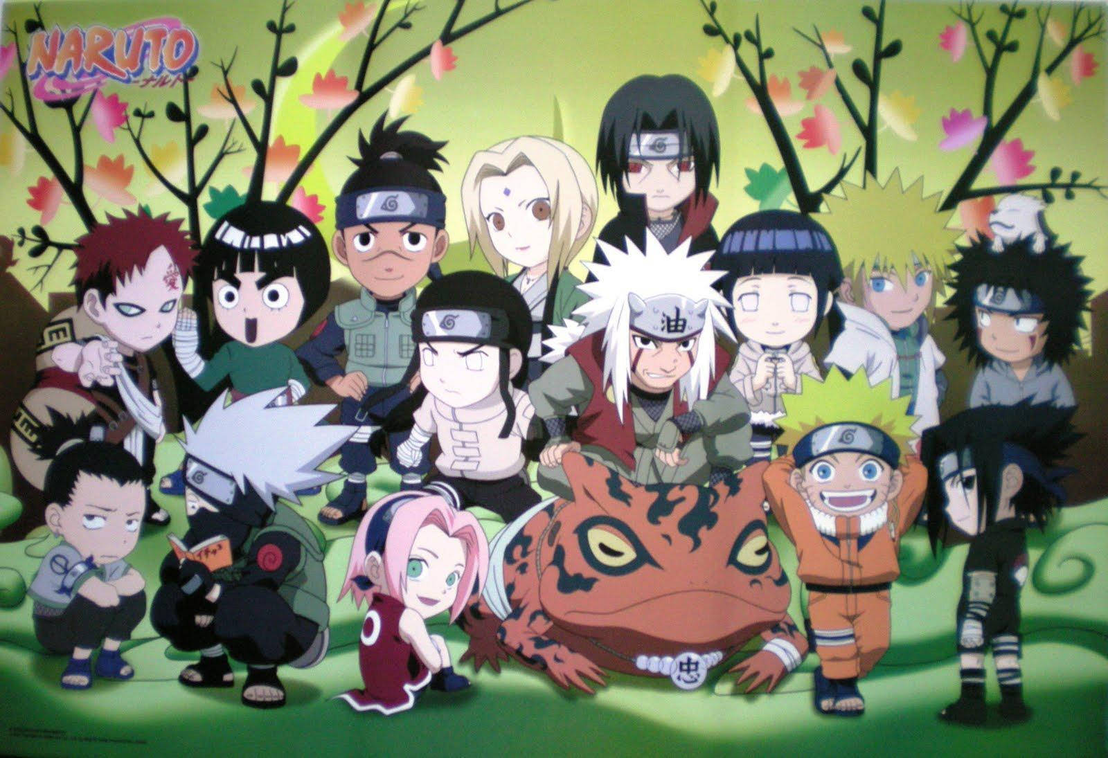 Picha ya Wahusika Wadogo wa Naruto ya Anime Picha ya Ukuta
