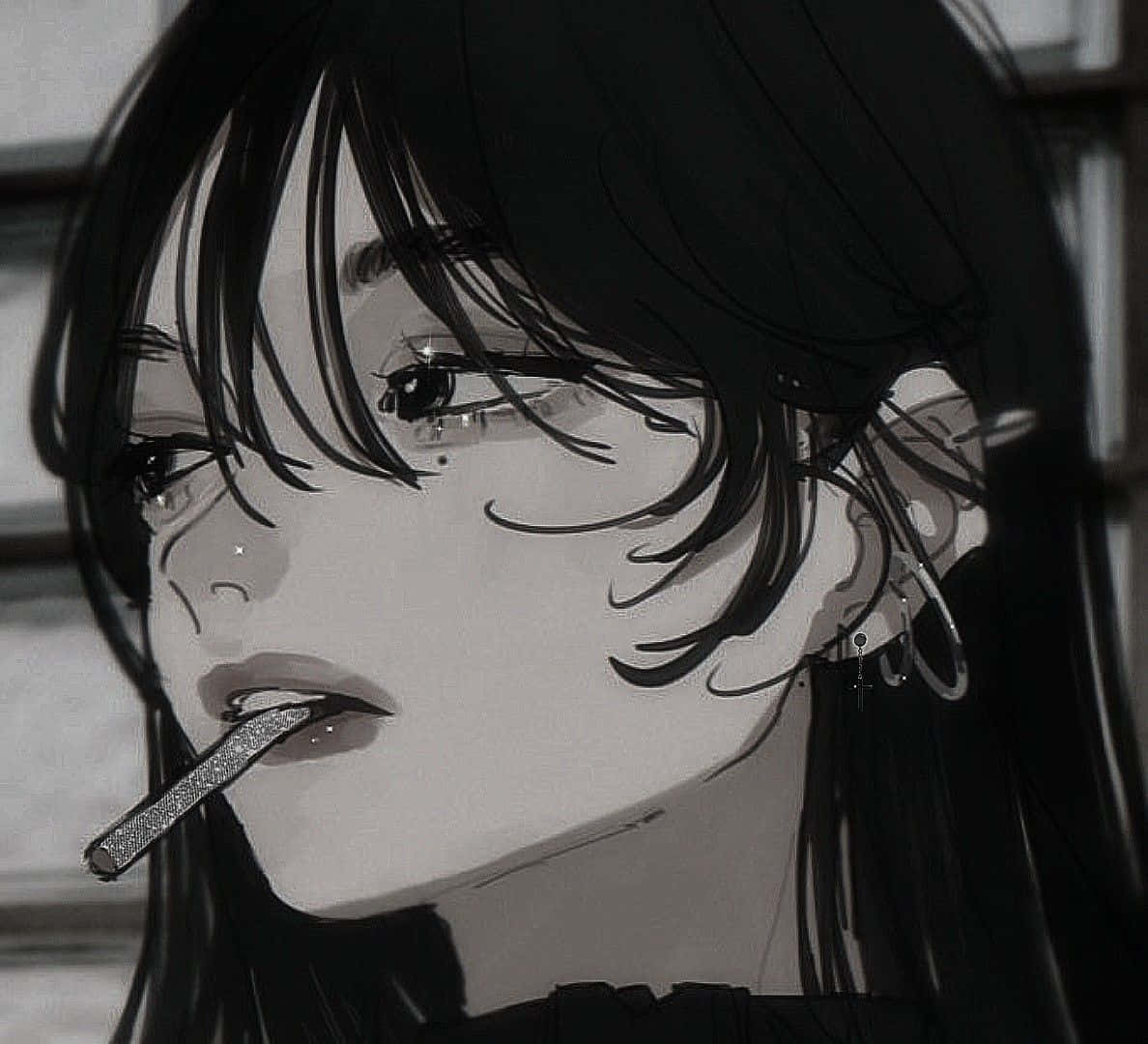 Picha ya Wasichana wa Anime Wakivuta Sigara Picha ya Ukuta