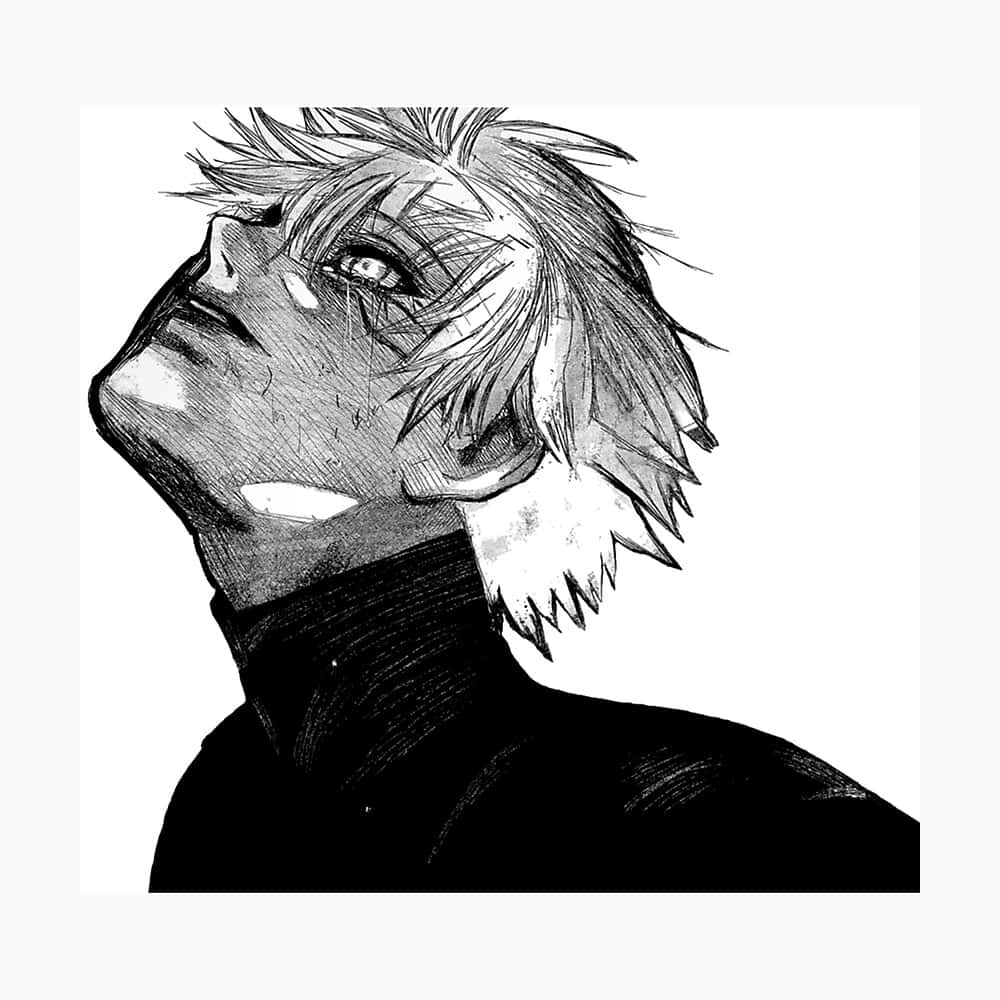 Picha ya Wasifu ya Kaneki Akiangalia Juu Picha ya Ukuta