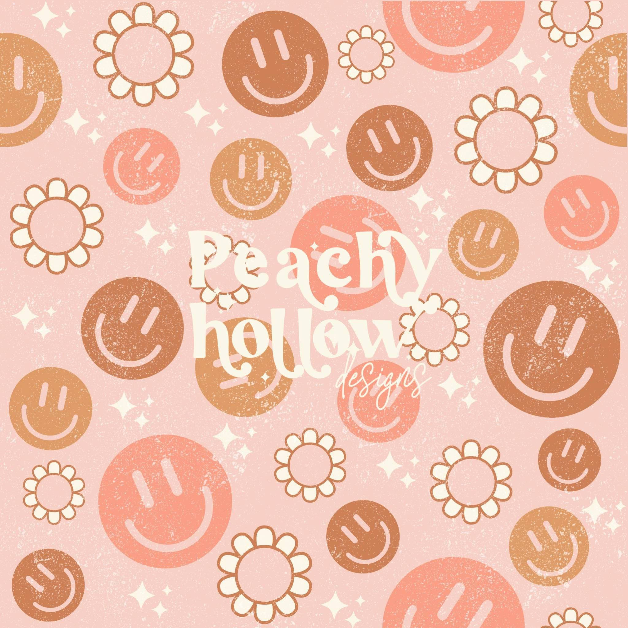 Picha ya Wasifu ya Pastel Peachy Hollow Preppy Picha ya Ukuta