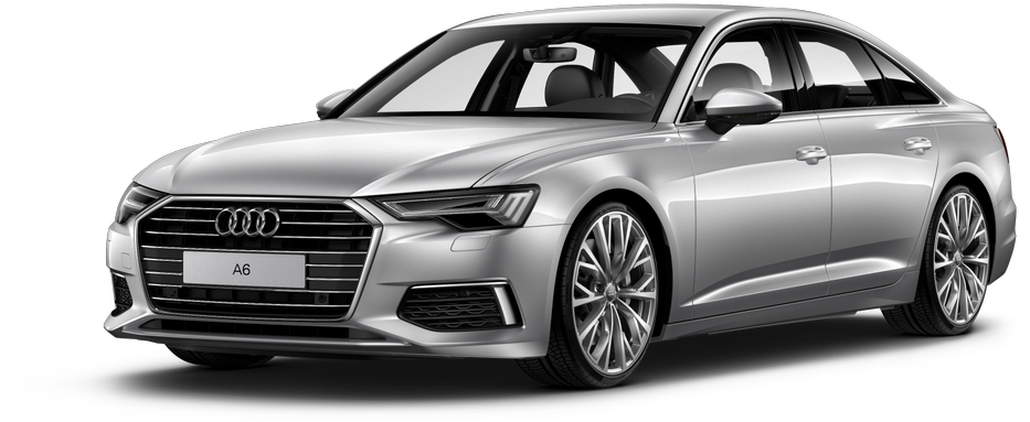 Picha ya Wasifu ya Audi A6 ya Fedha Picha ya Ukuta
