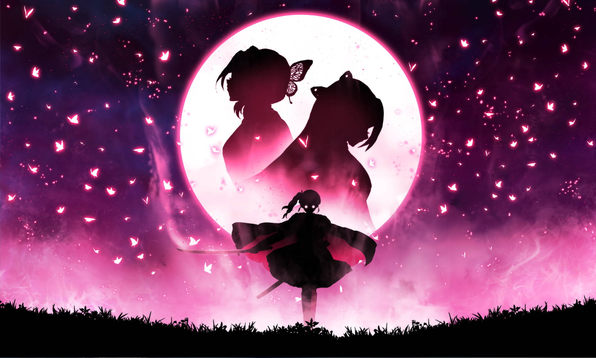 Picha ya Wasifu ya Kanae Kocho na Shinobu kutoka Demon Slayer Picha ya Ukuta