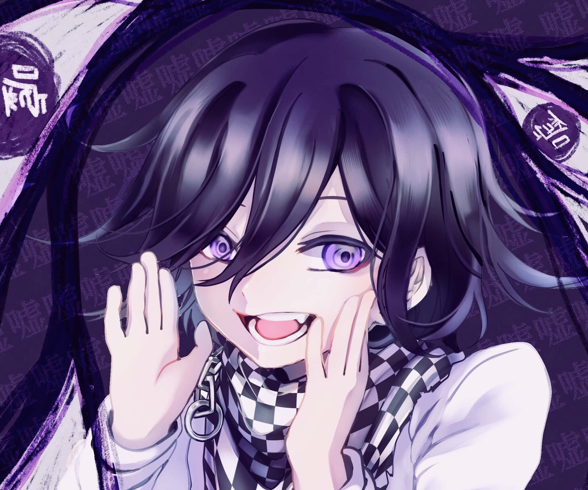 Picha ya Wasifu ya Kokichi Oma Mkorofi kutoka Danganronpa Picha ya Ukuta