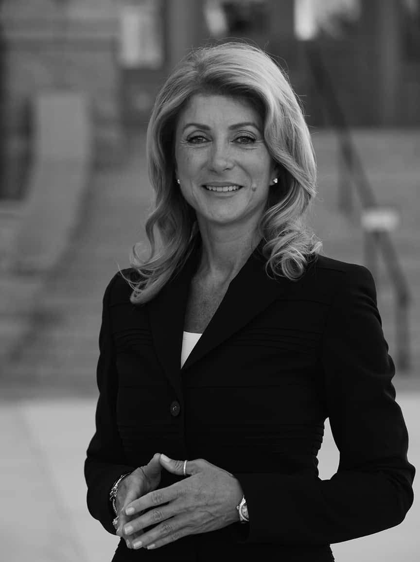 Picha ya Wendy Davis Nyeusi na Nyeupe Picha ya Ukuta