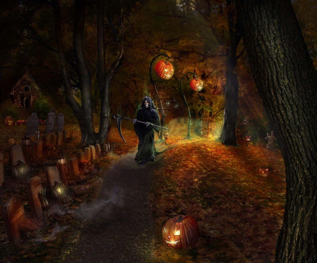 Picha za kutisha za Halloween Picha ya Ukuta