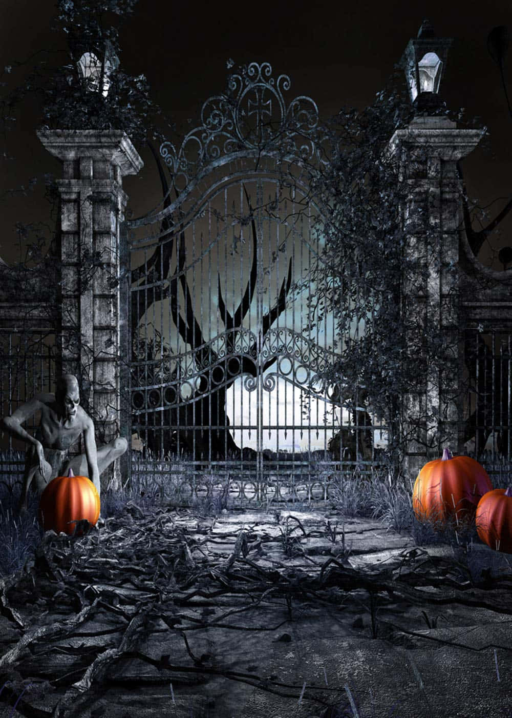 Picha za kutisha za Halloween Picha ya Ukuta