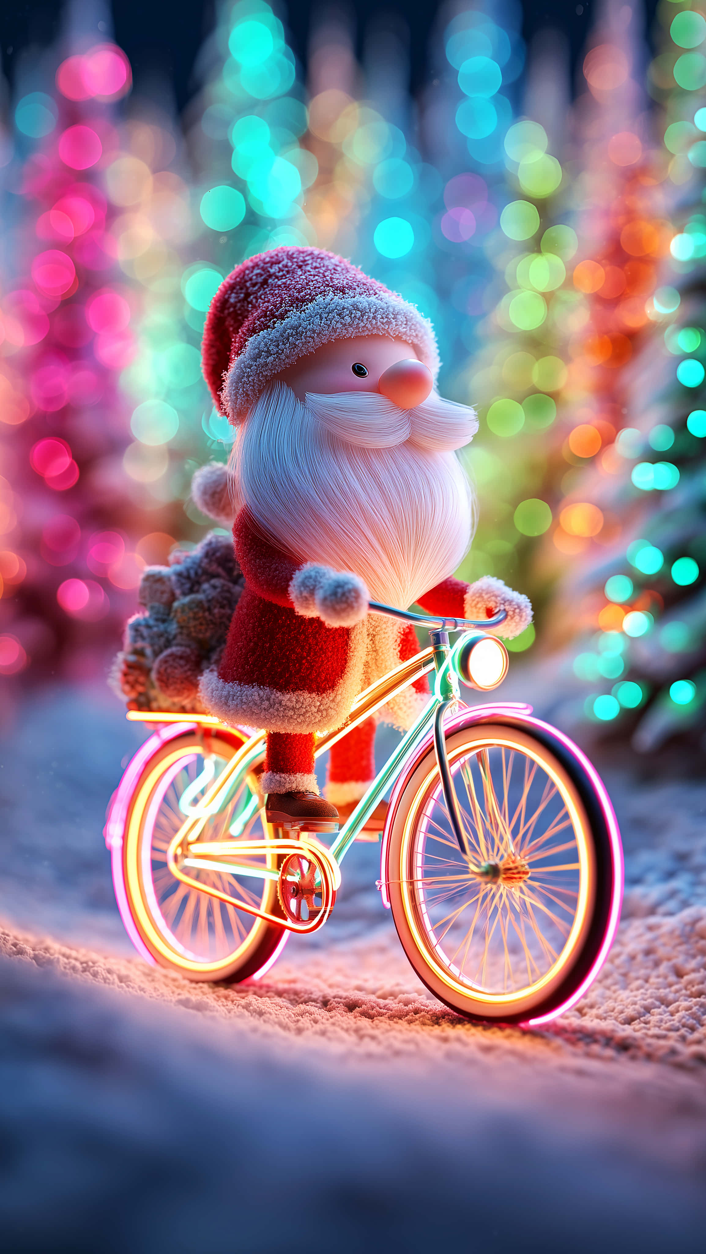 Picha za Mandhari za Krismasi za Santa Claus Picha ya Ukuta
