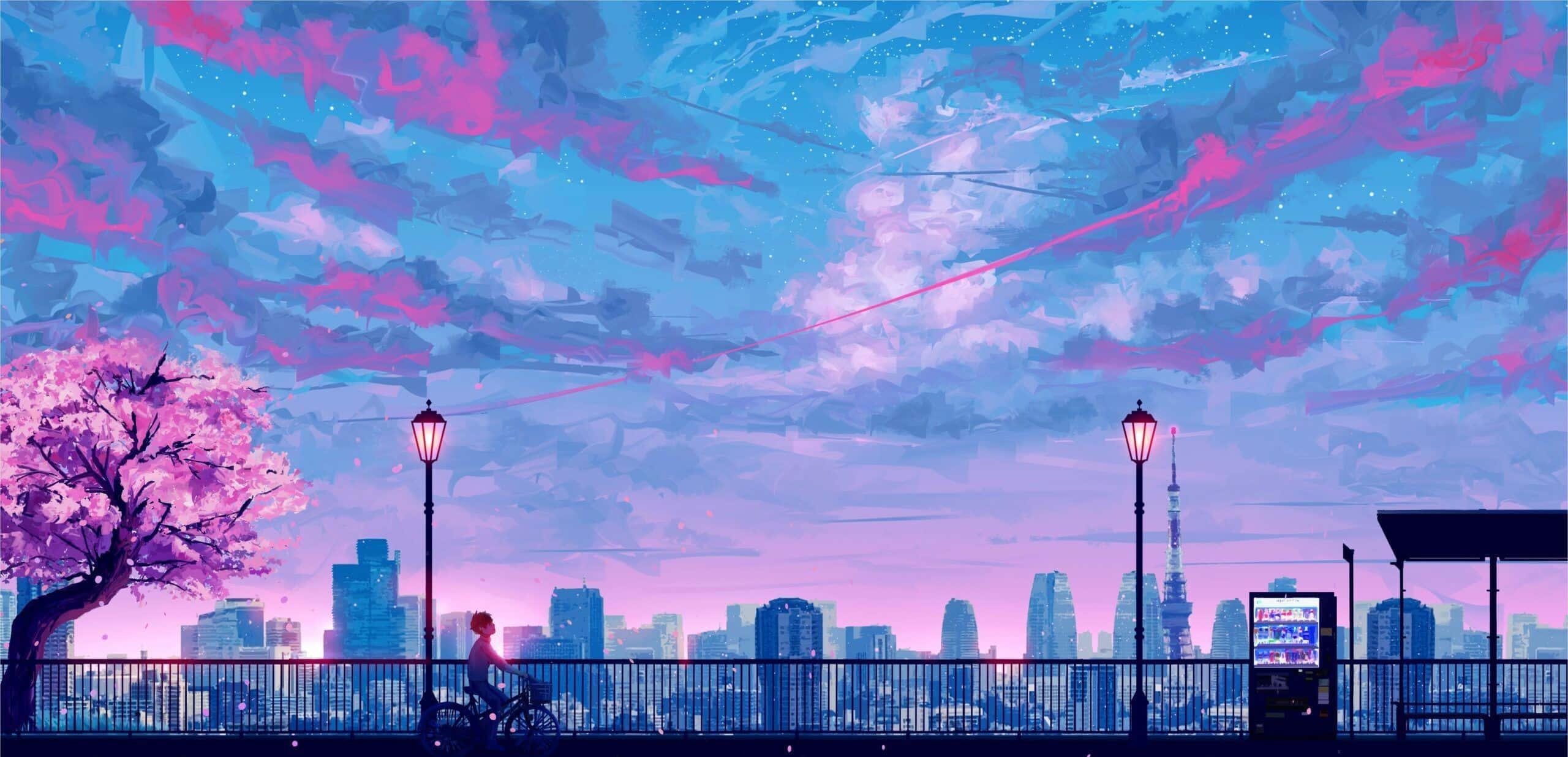 Picha za Pink Anime Aesthetic Picha ya Ukuta