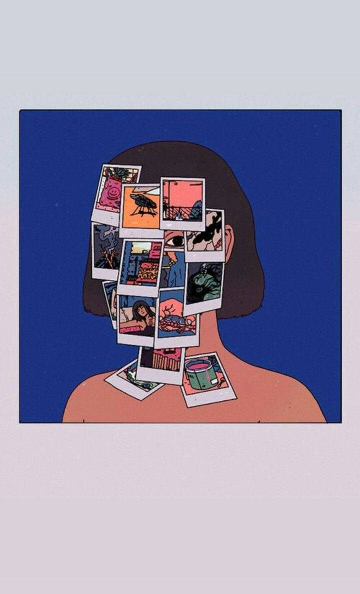 Picha za Polaroid za Michoro ya Kisanii Picha ya Ukuta