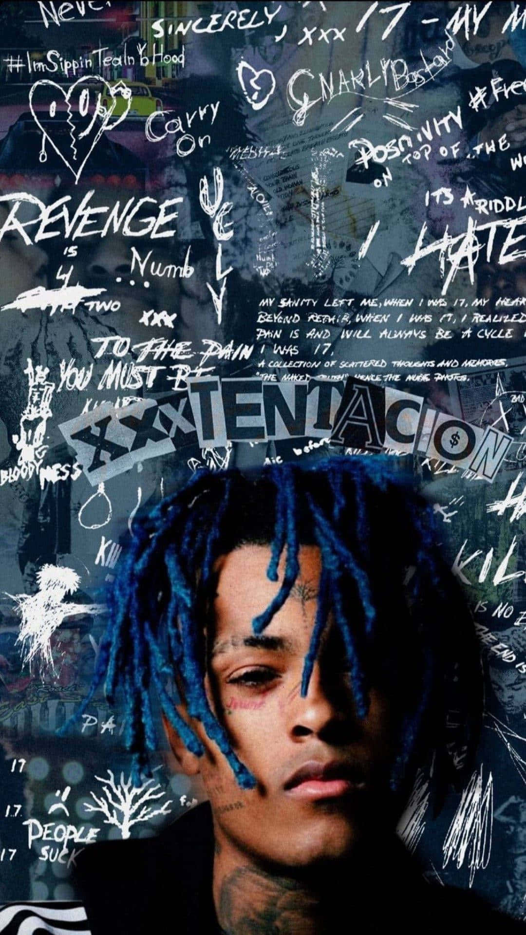 Picha za Wasifu za Xxxtentacion zenye Michoro Picha ya Ukuta