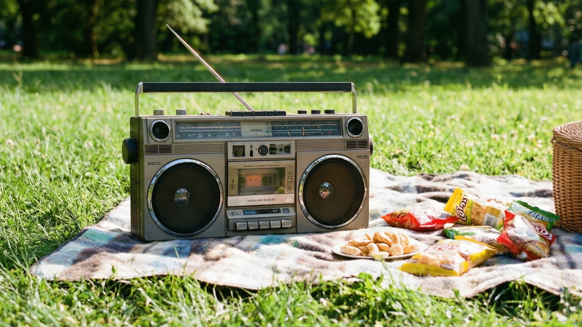 Pichniki ya Boombox ya Kale Picha ya Ukuta