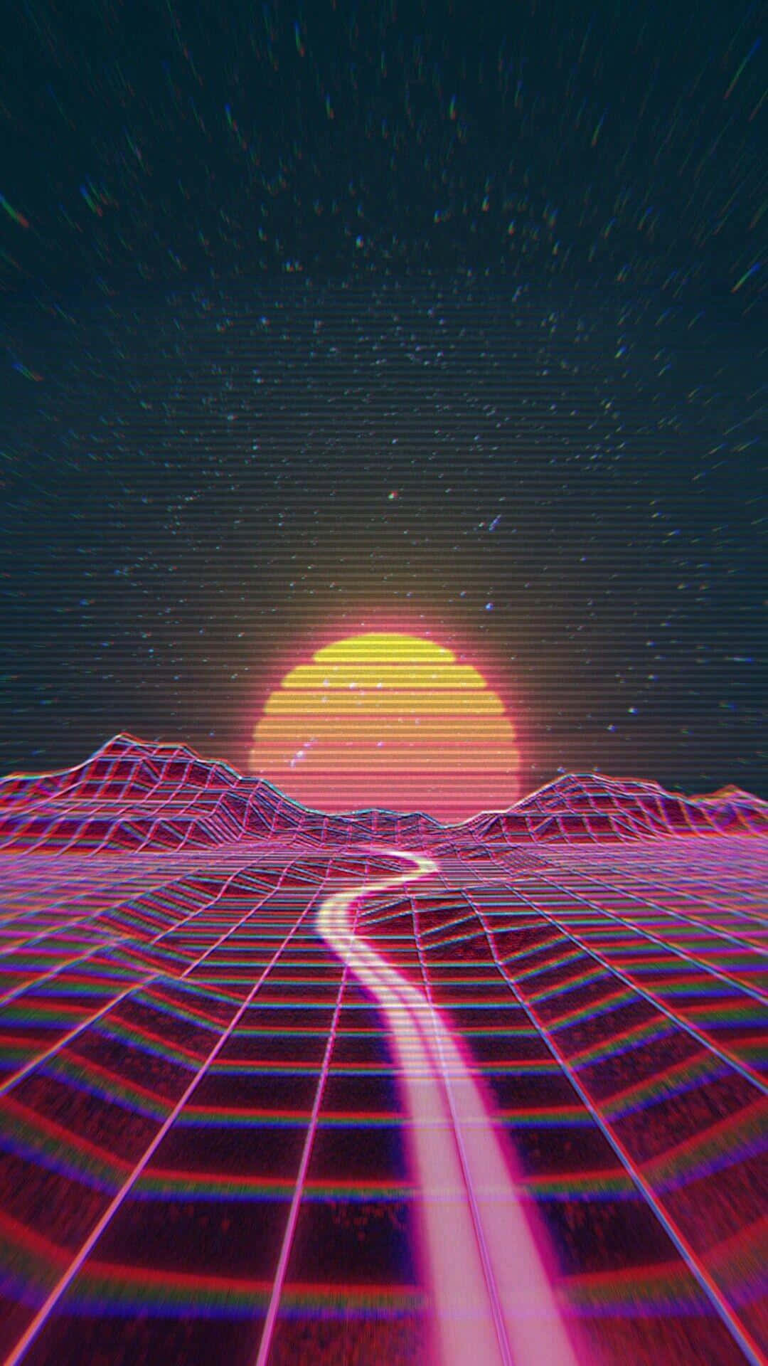 Piga Hatua Nyuma kwa Muda na Muundo wa Retro Aesthetic Picha ya Ukuta