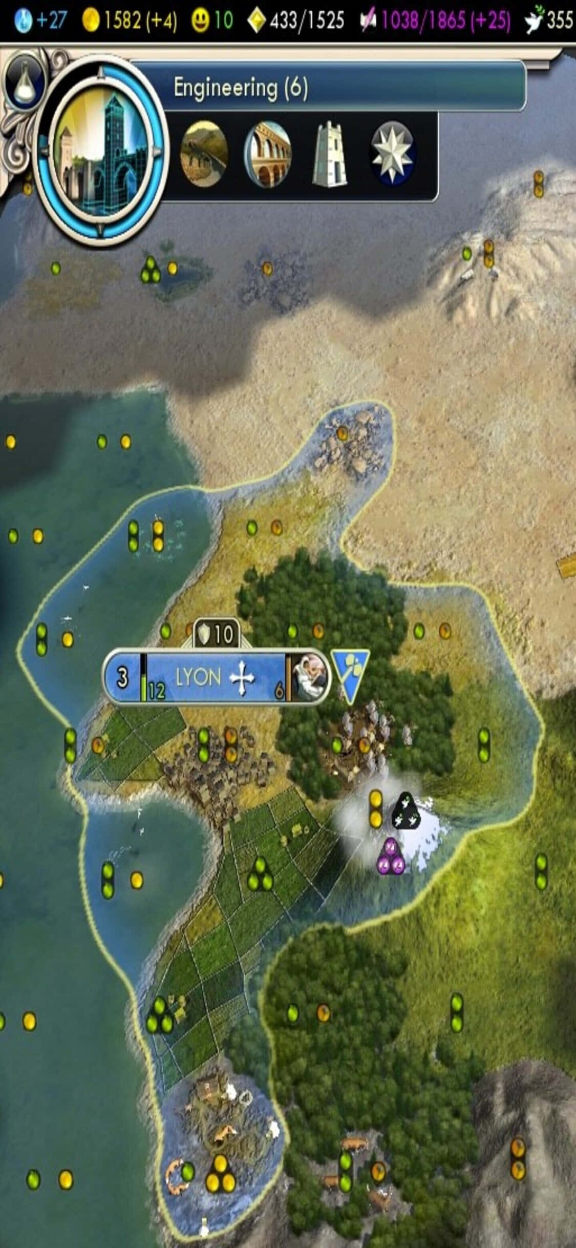 Piga mchezo wa mkakati wa zamu wa kawaida Civilization V kwenye iPhone X yako Picha ya Ukuta