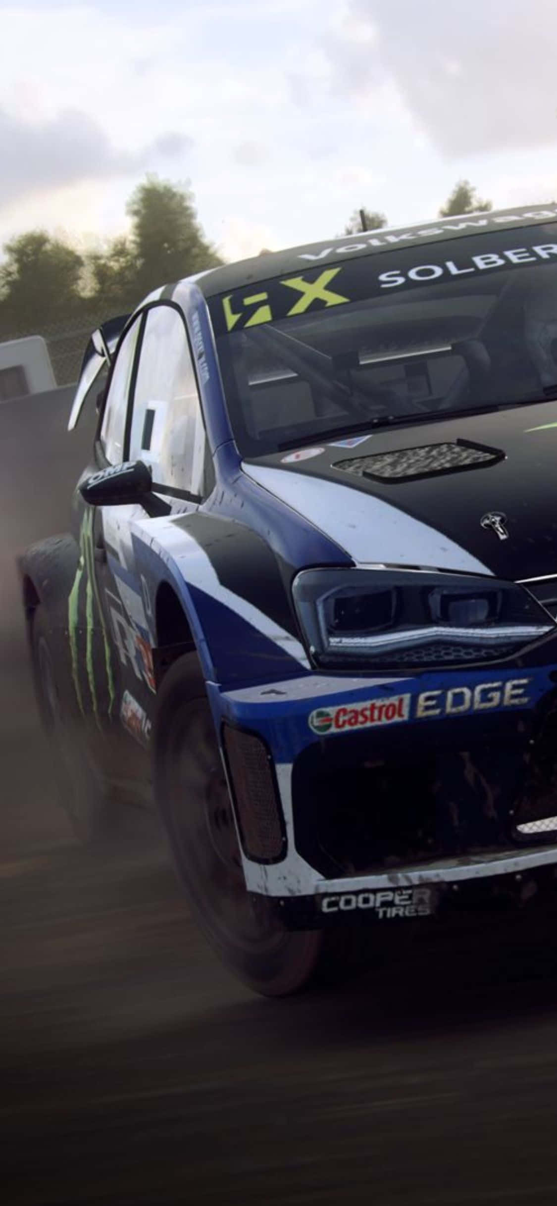 Piga njia yako kwa ushindi na iPhone Xs Dirt Rally Picha ya Ukuta