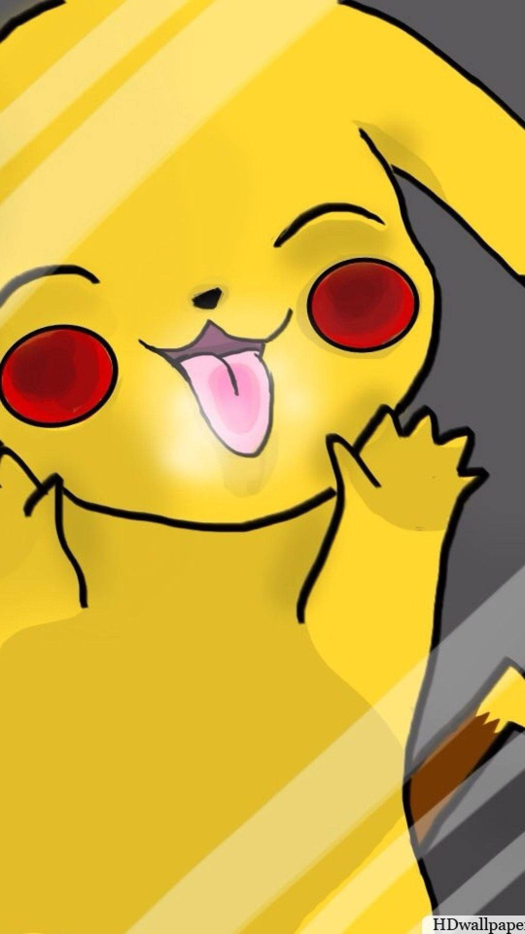 Pikachu akichungulia dirishani! Picha ya Ukuta