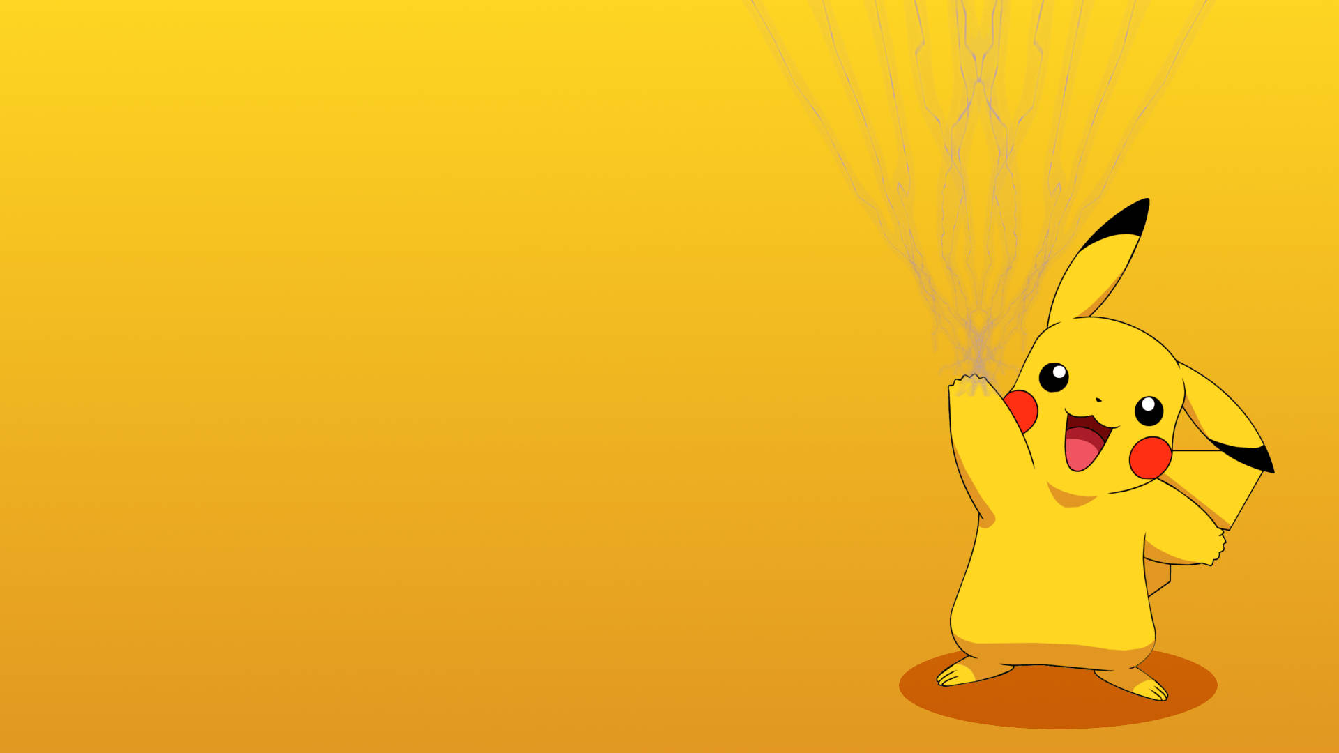 Pikachu akitoa Umeme wenye Nguvu Picha ya Ukuta