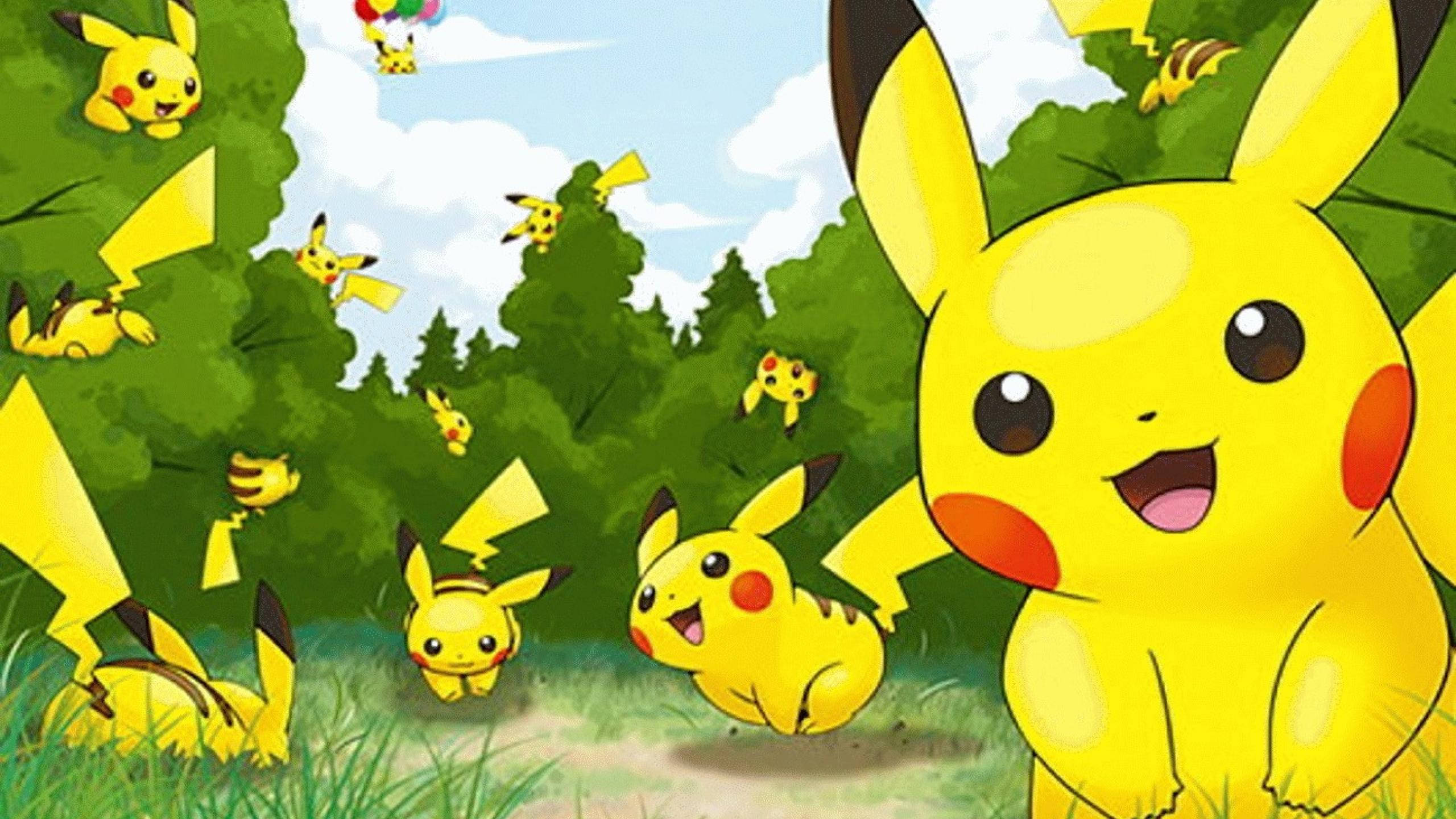 Pikachu Clones wakicheza Picha ya Ukuta